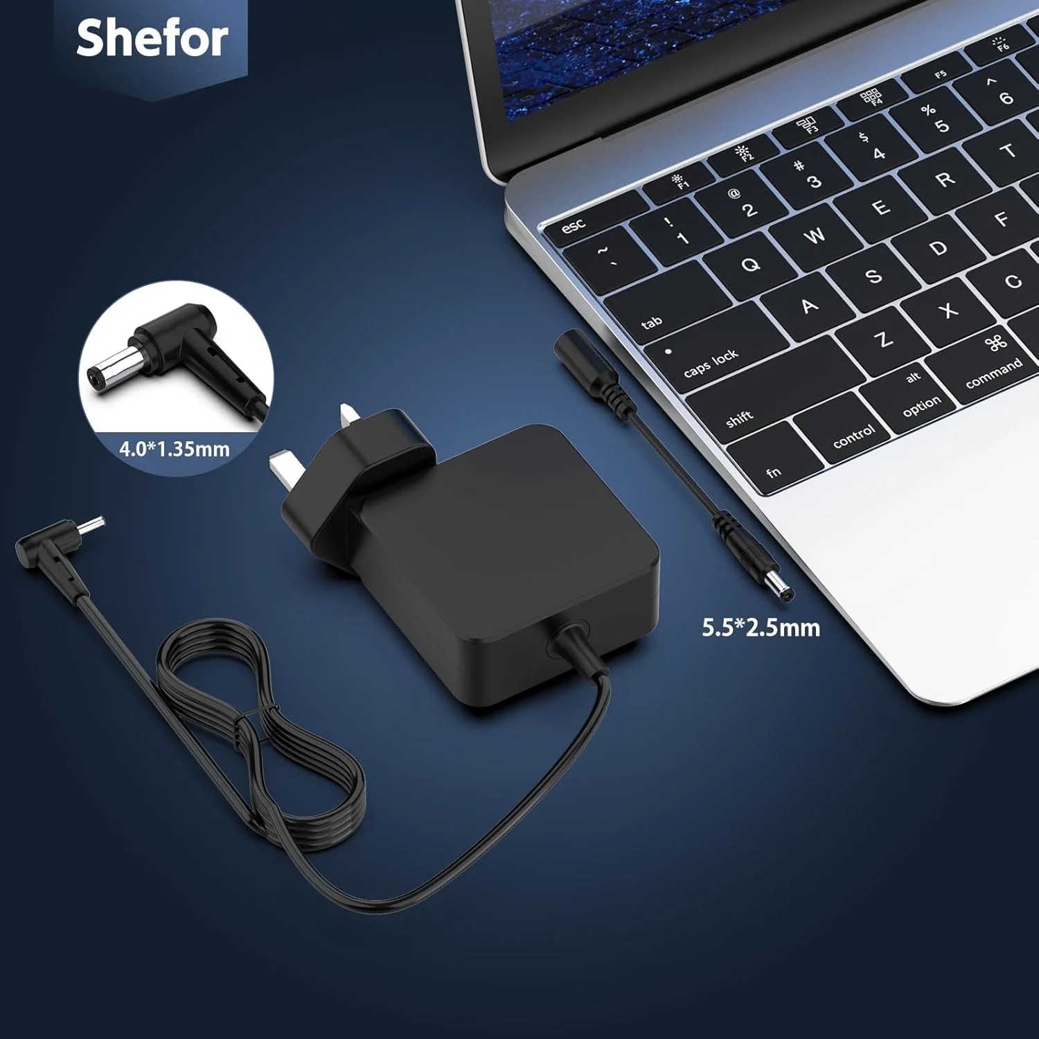 شارژر لپ تاپ 45 واتی سازگار با ASUS Vivobook 14 15 S14 S15 E203M E406M E410M X540S X540L X540UA X540SA X553M X553S X556U، Zenbook 13 14 15 UX303U UX305 UX305C UX330U UX430U [غیر اورجینال]