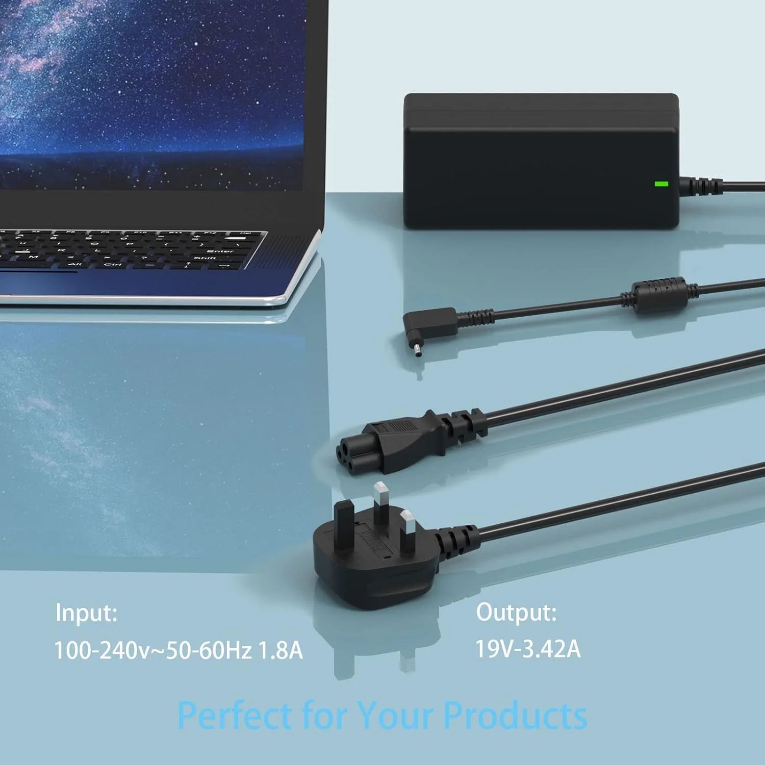 شارژر لپ تاپ 65 واتی HAFIUEGE سازگار با Acer، آداپتور برق AC HAFIUEGE سازگار با تمام لپ تاپ های سری Acer-Aspire، Swift، Chromebook شارژر لپ تاپ 65 واتی HAFIUEGE سازگار با Acer، آداپتور برق AC HAFIUEGE سازگار با تمام لپ تاپ های سری Acer-Aspire، Swift، Chromebook
