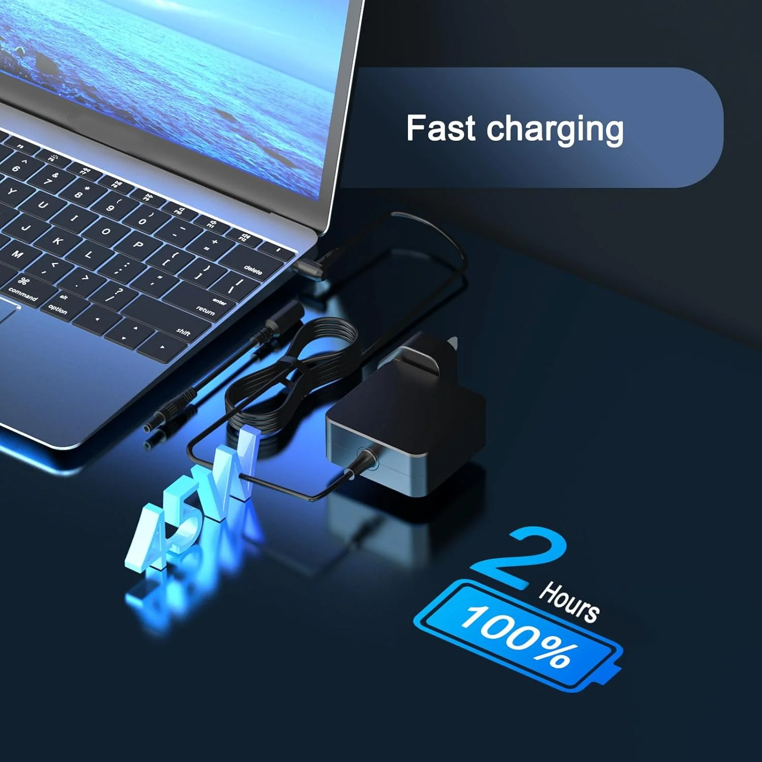 شارژر لپ تاپ 45 واتی سازگار با ASUS Vivobook 14 15 S14 S15 E203M E406M E410M X540S X540L X540UA X540SA X553M X553S X556U، Zenbook 13 14 15 UX303U UX305 UX305C UX330U UX430U [غیر اورجینال]