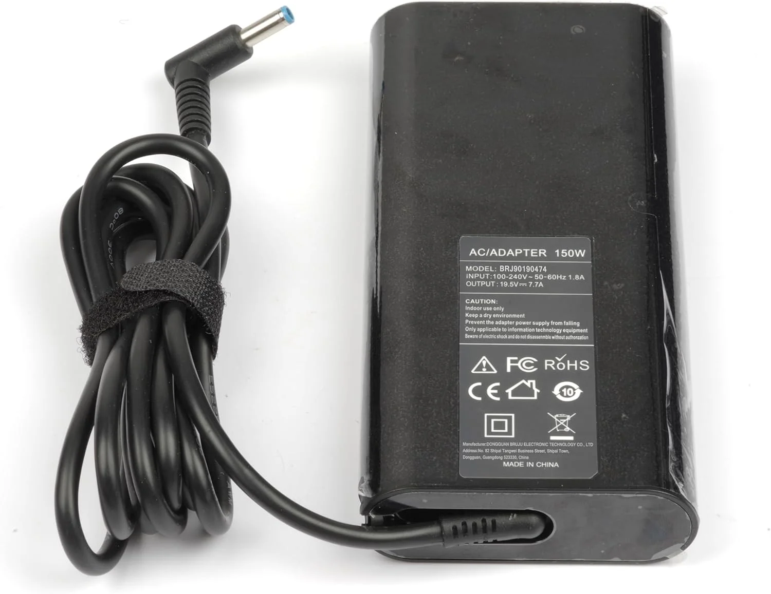 شارژر لپ تاپ 150 واتی Jippofu 19.5V 7.7A سازگار با لپ تاپ گیمینگ HP Victus 15.6 i5، Pavilion Gaming 15 17، Omen 15 17، ZBook Studio G3 G4 G5 G6 G7 G8، آداپتور برق نوک آبی 4.5x3.0mm