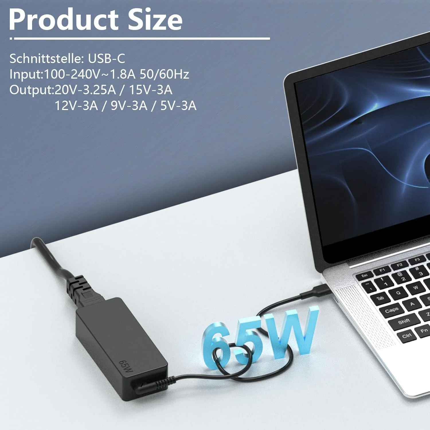 شارژر لپ تاپ 65 واتی USB Type C هافیوگه سازگار با Lenovo ThinkPad T14 T15 E14 E15 T480 T490 T580 X280 X380 X1 Carbon Chromebook C330 S330 100e 300e 500 Yoga، آداپتور برق کامپیوتر Type C