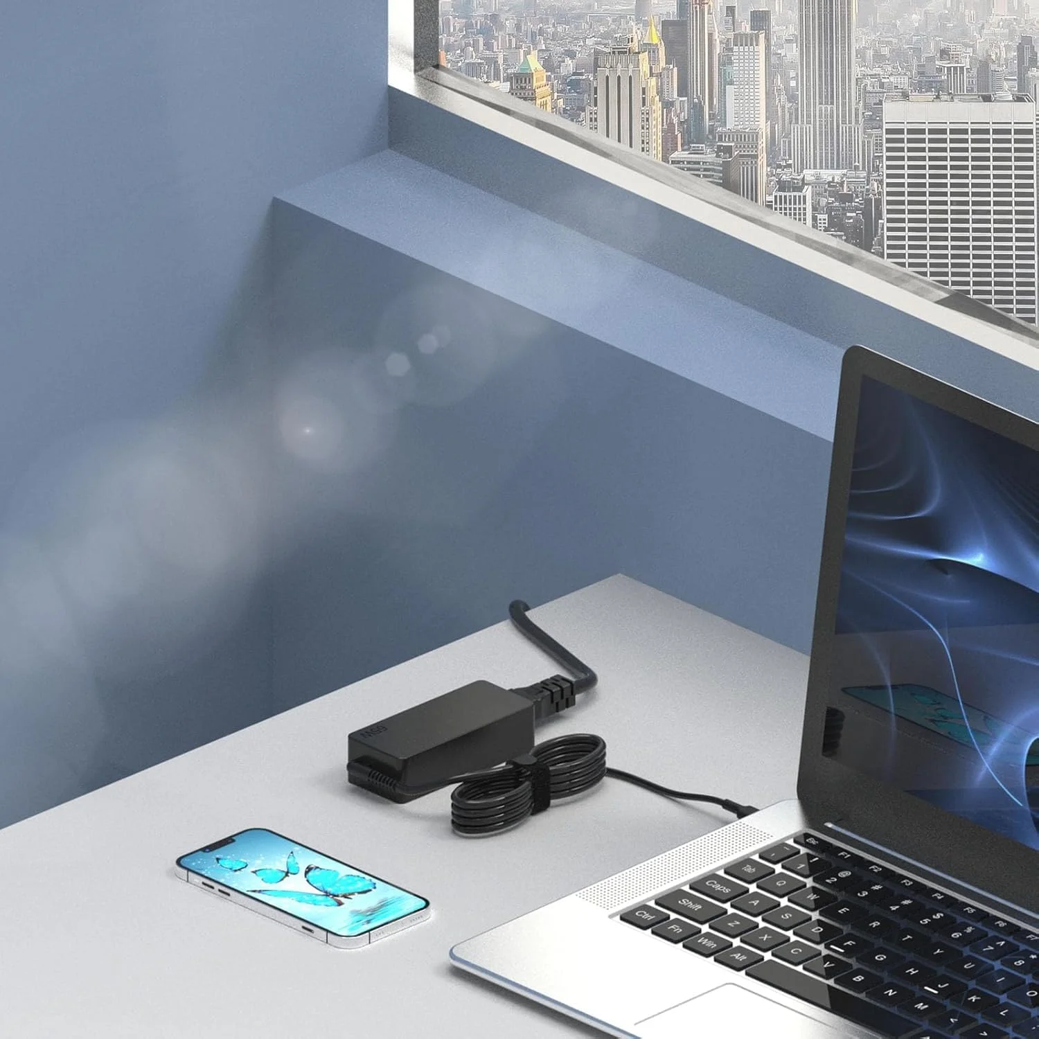 شارژر لپ تاپ 65 واتی USB Type C هافیوگه سازگار با Lenovo ThinkPad T14 T15 E14 E15 T480 T490 T580 X280 X380 X1 Carbon Chromebook C330 S330 100e 300e 500 Yoga، آداپتور برق کامپیوتر Type C
