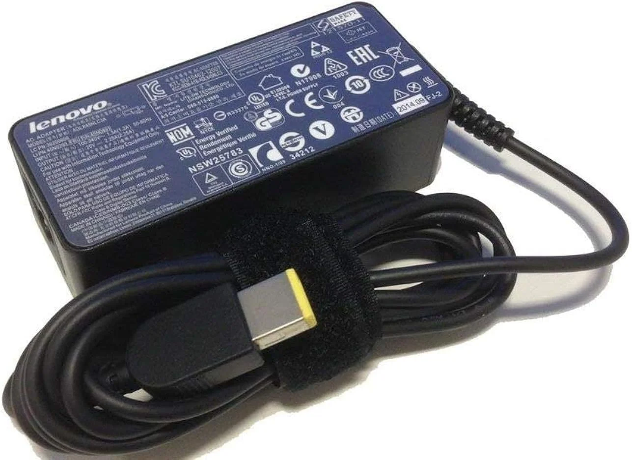 شارژر اصلی لپ تاپ لنوو برای: Flex; Flex 2, 2-Pro; Flex 3; Yoga, Yoga 2, 2-Pro. Chromebook, IdeaPad G, S, U, Z, سری ThinkPad [مدل های منتخب از سری] | 20V 2.25A 45W آداپتور AC با سیم برق