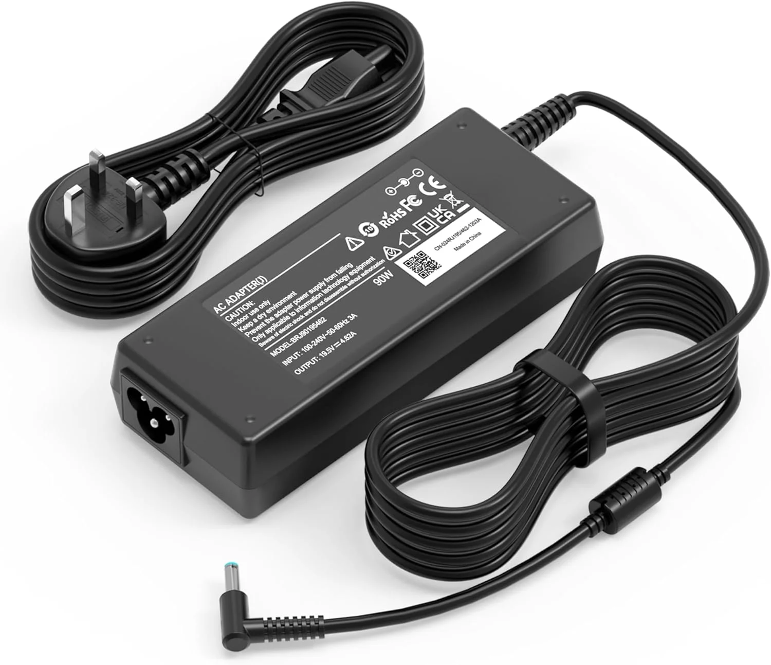 شارژر 90 واتی سازگار با HP، مناسب برای HP Elitebook 840 850 820 830، ProBook 430 440 450 640 650 Pavilion X360 11 13 15، 240 250 255 G4 G5 G6 G7 Envy 13 15 17 Chromebook 11 14【4.5 * 3mm】