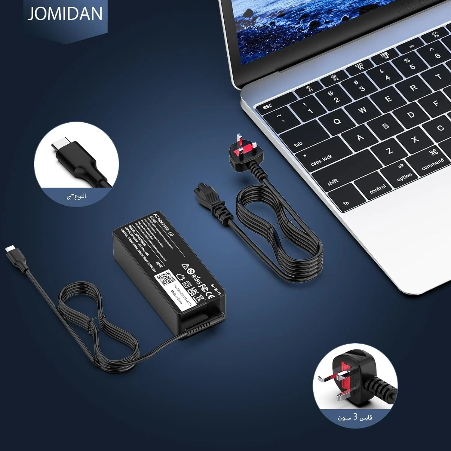 شارژر لپ تاپ 65 واتی USB C سازگار با Lenovo ThinkPad T14 T14 T15 X1 T480 T480s T580 T580s T490s E14 E15 E580 300e 100e C340 Yoga 730 910 C720 C730 C910 C940 13ikb C740 X1 شارژر لپ تاپ 65 واتی USB C سازگار با Lenovo ThinkPad T14 T14 T15 X1 T480 T480s T580 T580s T490s E14 E15 E580 300e 100e C340 Yoga 730 910 C720 C730 C910 C940 13ikb C740 X1