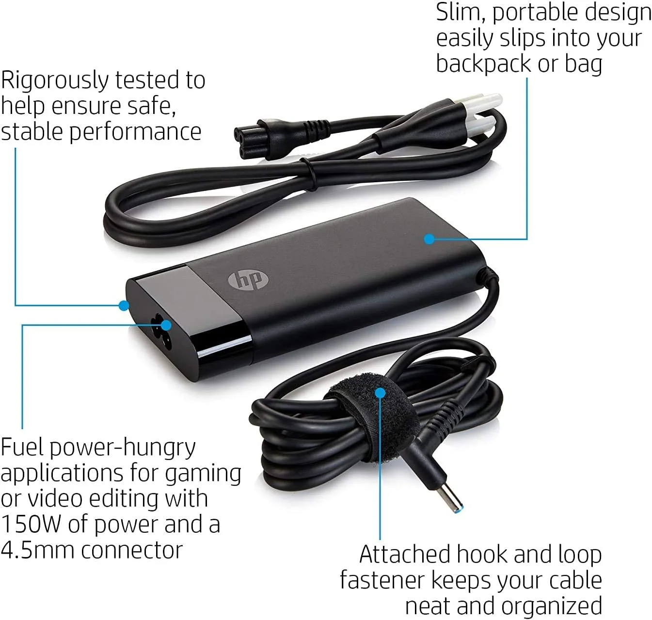 آداپتور AC باریک هوشمند 150 واتی HP با پورت 4.5 میلیمتری - نسخه اروپا آداپتور AC باریک هوشمند 150 واتی HP با پورت 4.5 میلیمتری - نسخه اروپا