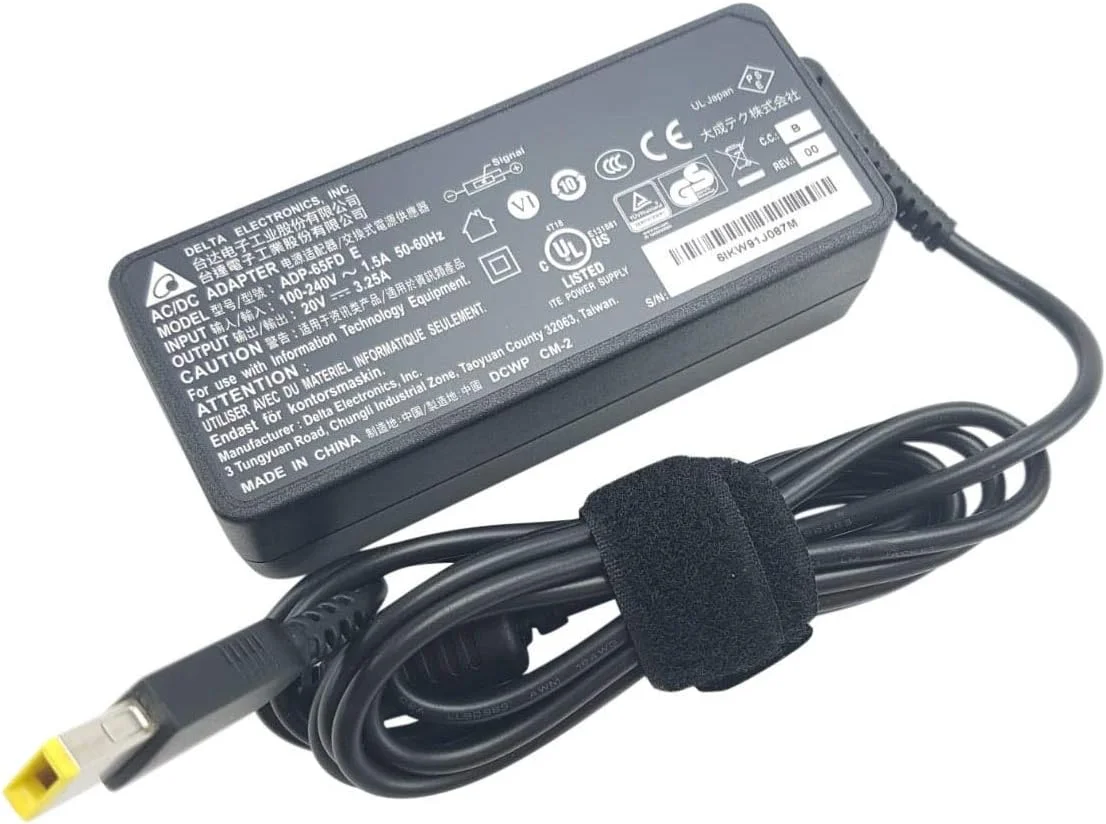 شارژر اصلی 65 واتی لنوو 20 ولت 3.25 آمپر برای ThinkPad Edge E440; ThinkPad L440; L540; S540; S540 Touch; T431; T440; T540; X230; X240 (0B47459)