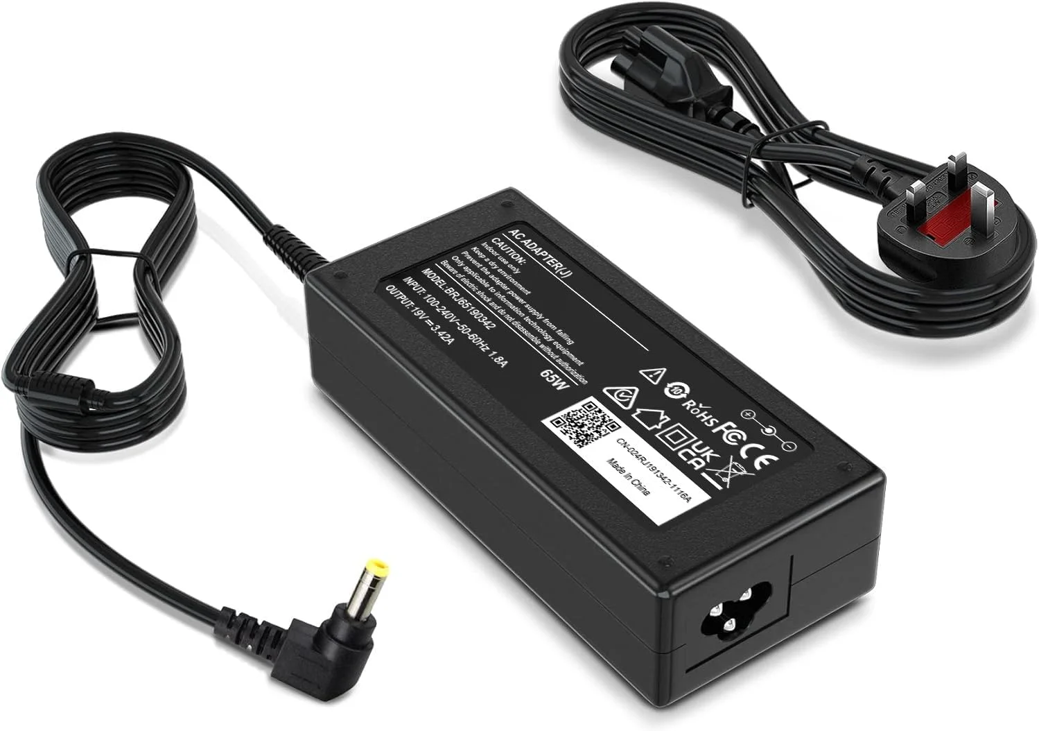 شارژر لپ تاپ 65 واتی برای Toshiba Satellite C50 C55 C55D C55T C655 C675 C850 C855 C855D C875 P50 L50 L55 L55D L75 L300 L305 PA3917U-1ACA PA3714U-1ACA PA5035U-1ACA 19V 3.42A AC با کانکتور 5.5x2.5mm