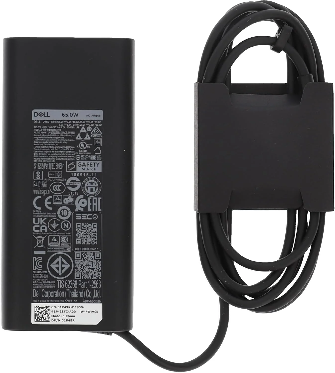 شارژر 65 واتی USB-C دل مدل VT148 WMDHR 0VT148 0WMDHR برای Latitude 7430 5330 7330 5530 7420 7520 5520 9420 5420
