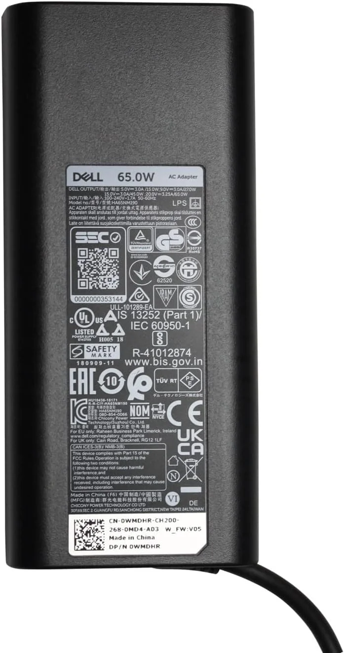آداپتور برق 65 واتی اصلی دل با پورت Type C برای Latitude 7389 2-in-1، 5285 2-in-1 و تبلت Rugged Extreme سازگار، شماره قطعه JYJNW 0JYJNW 0M1WCF OM1WCF OJYJNW 72PVT شارژر لپ تاپ USB-C - فروش توسط Wikiparts آداپتور برق 65 واتی اصلی دل با پورت Type C برای Latitude 7389 2-in-1، 5285 2-in-1 و تبلت Rugged Extreme سازگار، شماره قطعه JYJNW 0JYJNW 0M1WCF OM1WCF OJYJNW 72PVT شارژر لپ تاپ USB-C - فروش توسط Wikiparts