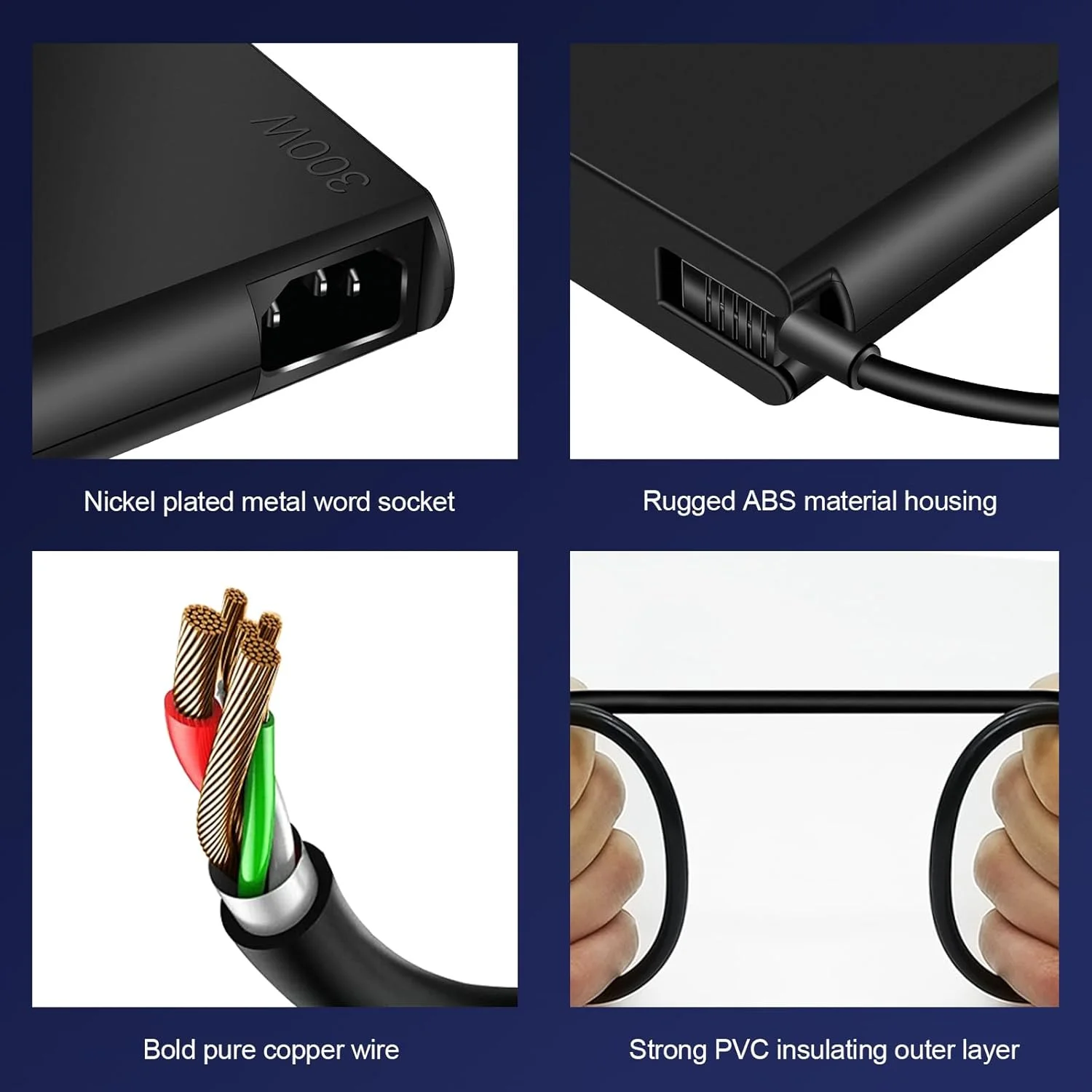 شارژر 300 وات AC برای لپ تاپ های Lenovo Legion Pro 5 5i 7 7i Legion Slim 7 7i 5 5i Legion 7 7i 5 5i و آداپتور برق Lenovo 300W مدل ADL300SDC3A