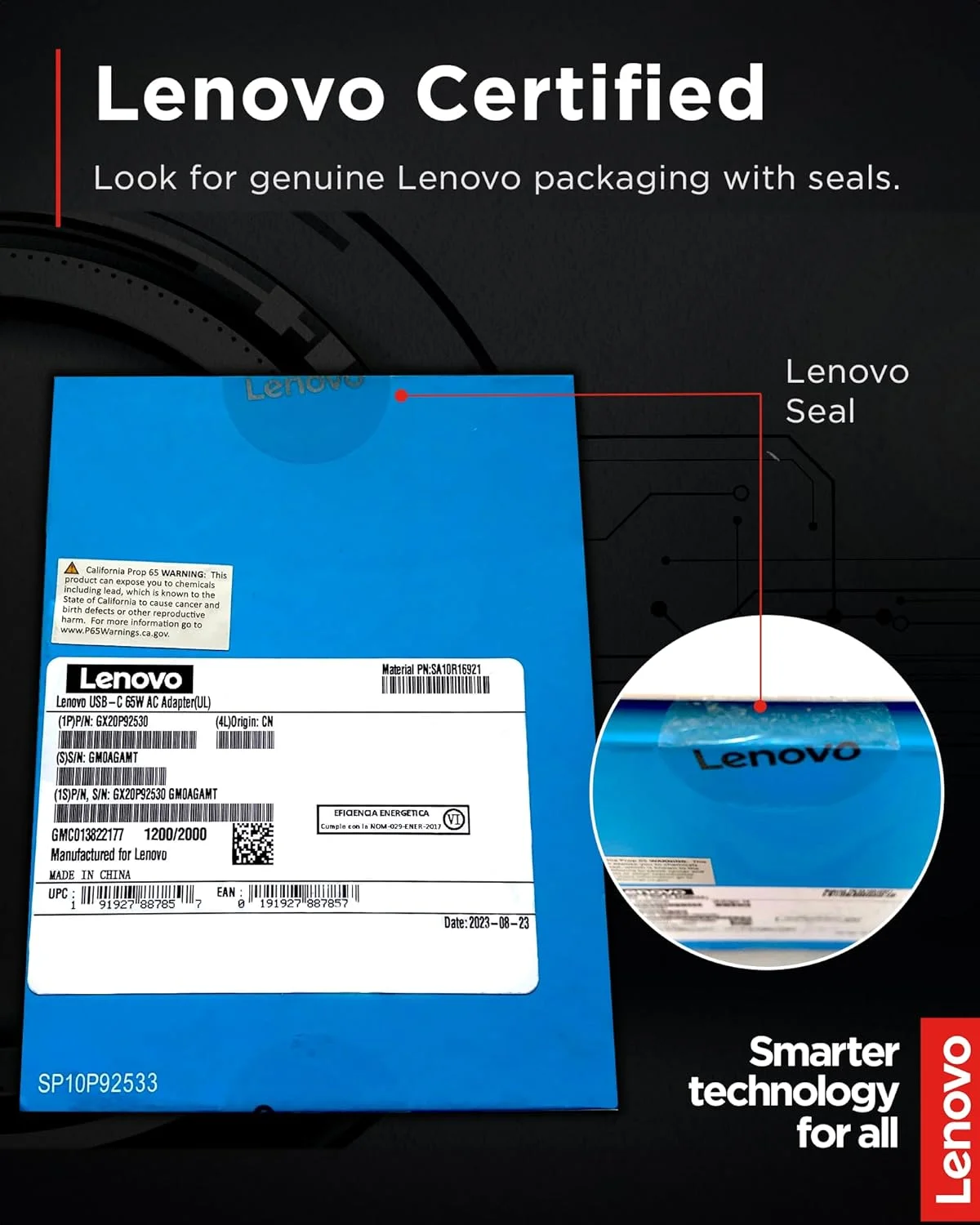 آداپتور برق 65 واتی USB-C لنوو (UL) - 65 وات - خروجی 5 ولت DC آداپتور برق 65 واتی USB-C لنوو (UL) - 65 وات - خروجی 5 ولت DC