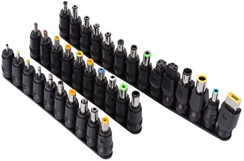 مجموعه آداپتور شارژر لپ تاپ یونیورسال، کیت 34 عددی نوک DC، سازگار با HP، Lenovo، Dell، Toshiba، Asus و اکثر لپ تاپ ها، آداپتور شارژ چند کانکتوری برای منبع تغذیه نوت بوک