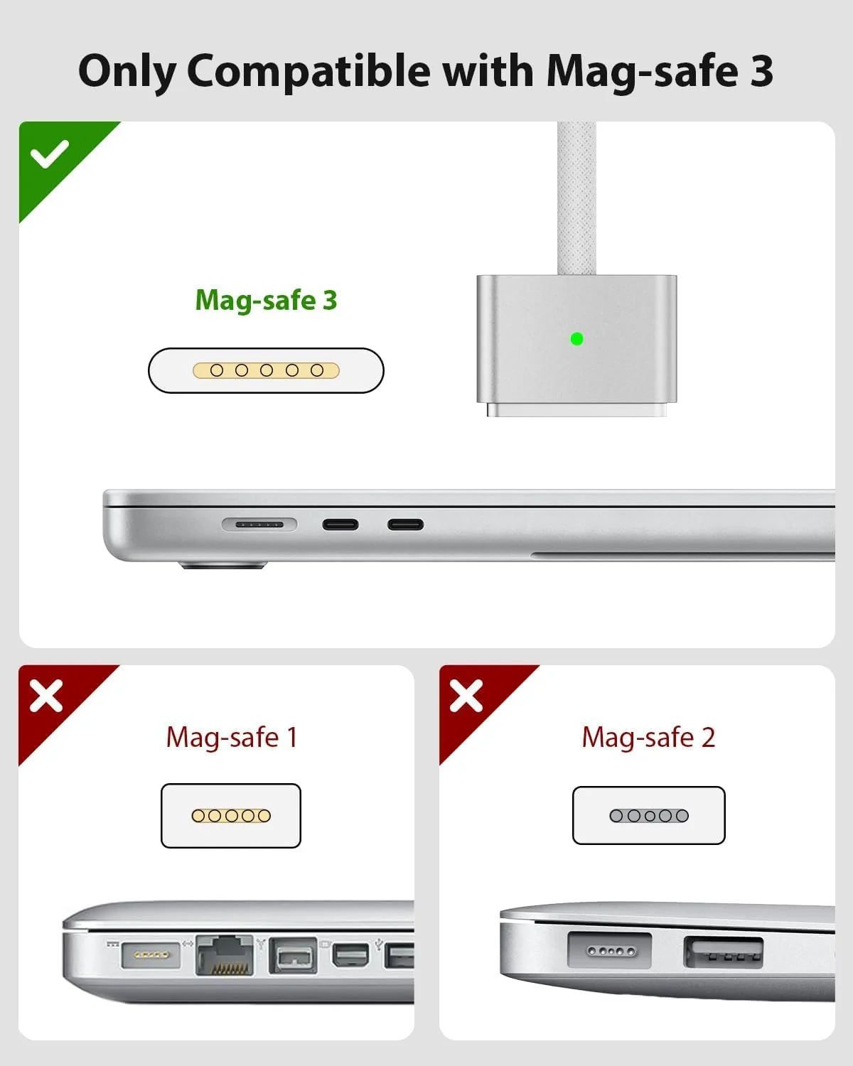 کابل 140 واتی USB-C به Magnetic 3 نالاکال، 2 متری، سازگار با مکبوک پرو (14/16 اینچ، 2023)، مکبوک پرو (14/16 اینچ، 2021)، مکبوک ایر (13/15 اینچ، 2024/2022)، مکبوک ایر (2023) (سفید) کابل 140 واتی USB-C به Magnetic 3 نالاکال، 2 متری، سازگار با مکبوک پرو (14/16 اینچ، 2023)، مکبوک پرو (14/16 اینچ، 2021)، مکبوک ایر (13/15 اینچ، 2024/2022)، مکبوک ایر (2023) (سفید)