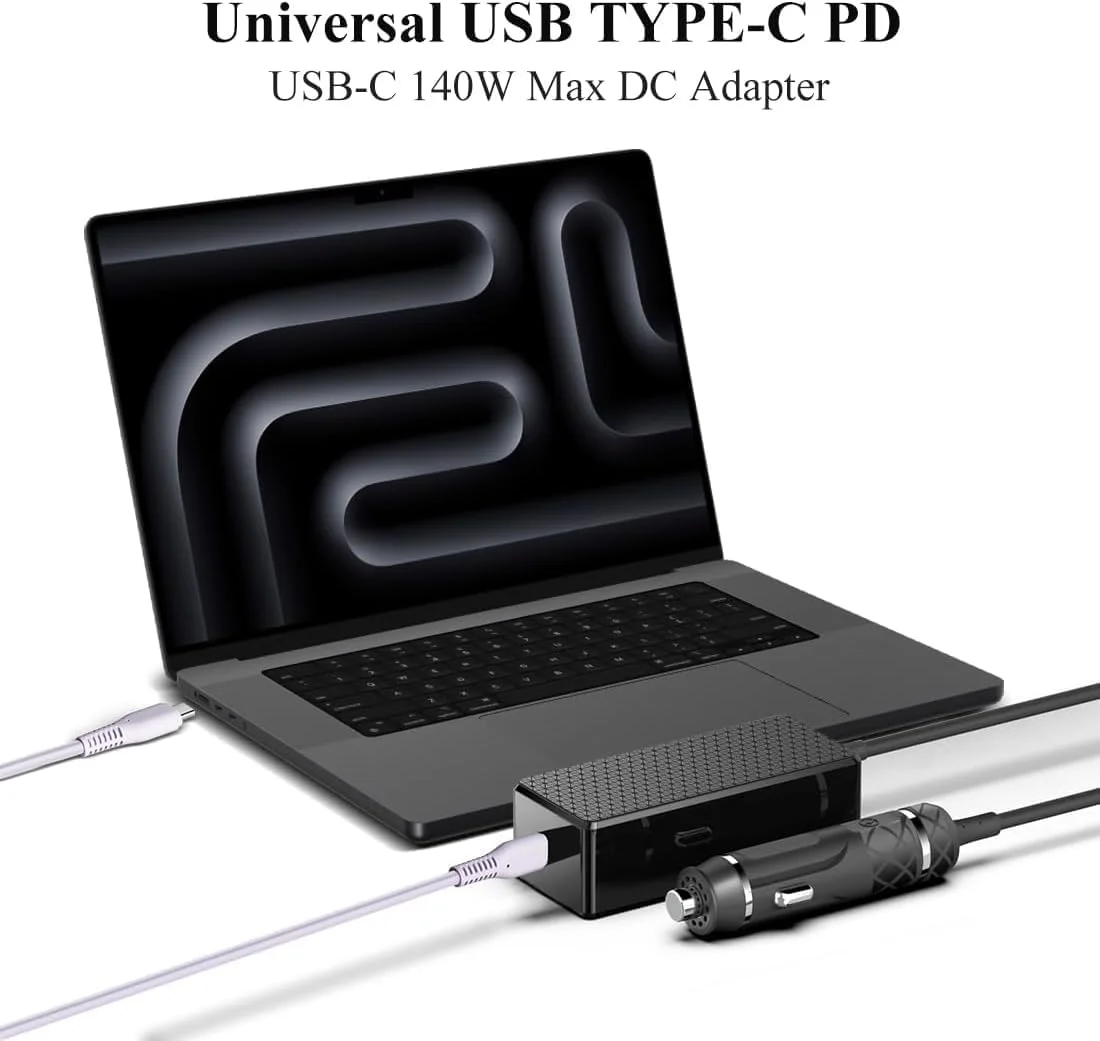 شارژر فندکی خودرو HKY 100W 140W USB C DC آداپتور برای لپ تاپ های Dell XPS 15 17 9575 9500/LG gram/ASUS/MacBook Pro Air/HP/MSI، ژنراتور ایستگاه برق قابل حمل Jackery Explorer 100 300 Plus 240 v2 شارژر فندکی خودرو HKY 100W 140W USB C DC آداپتور برای لپ تاپ های Dell XPS 15 17 9575 9500/LG gram/ASUS/MacBook Pro Air/HP/MSI، ژنراتور ایستگاه برق قابل حمل Jackery Explorer 100 300 Plus 240 v2