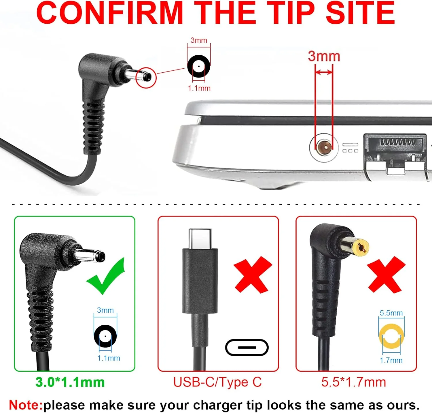 آداپتور برق 19 ولت 2.1 آمپر 3.01.1 میلی‌متر 40 وات TREE.NB AC Doctor INC برای سری 5 9 سامسونگ XE500C21 NP900X3A