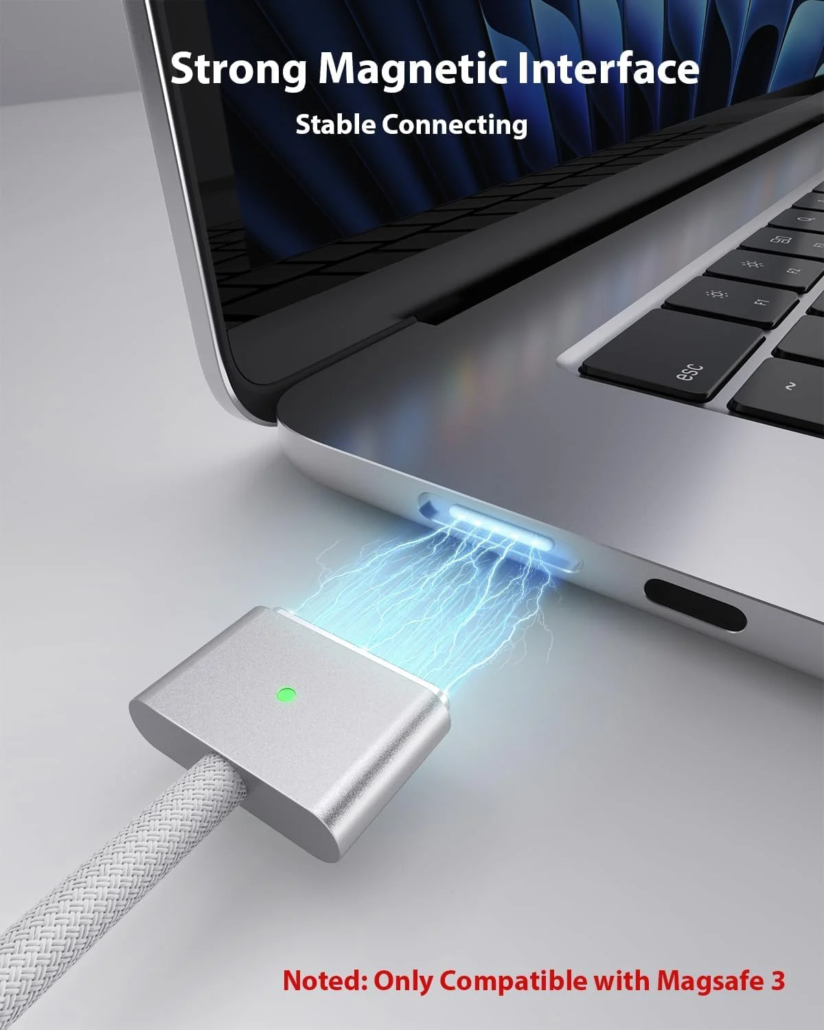 کابل 140 واتی USB-C به Magnetic 3 نالاکال، 2 متری، سازگار با مکبوک پرو (14/16 اینچ، 2023)، مکبوک پرو (14/16 اینچ، 2021)، مکبوک ایر (13/15 اینچ، 2024/2022)، مکبوک ایر (2023) (سفید) کابل 140 واتی USB-C به Magnetic 3 نالاکال، 2 متری، سازگار با مکبوک پرو (14/16 اینچ، 2023)، مکبوک پرو (14/16 اینچ، 2021)، مکبوک ایر (13/15 اینچ، 2024/2022)، مکبوک ایر (2023) (سفید)