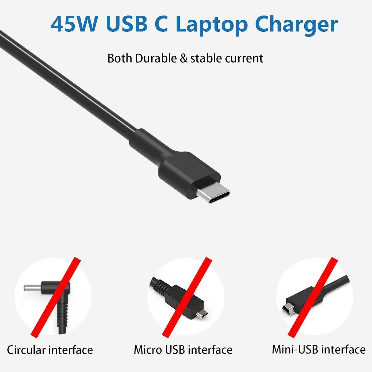 Hafiuege 45W Laptop Charger USB C, Type C Chromebook Charger Fast Laptop Charger Compatible with Lenovo HP Dell Acer Asus Google Samsung More Power Adapter Supply Cord Hafiuege 45W Laptop Charger USB C, Type C Chromebook Charger Fast Laptop Charger Compatible with Lenovo HP Dell Acer Asus Google Samsung More Power Adapter Supply Cord