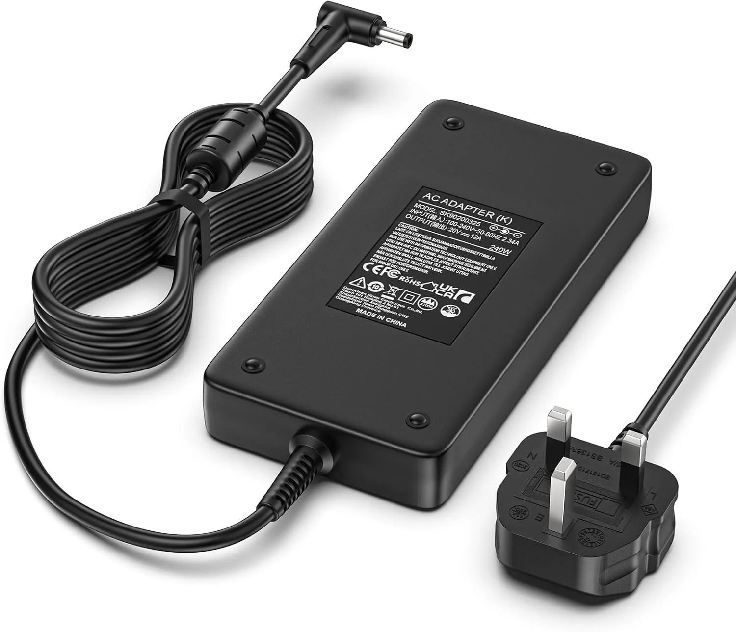 شارژر 240 واتی Jippofu 20V 12A سازگار با ASUS TUF F15 Gaming A15 ASUS ROG Strix G16 G15 G17 G513 G713 ROG Zephyrus G16 M16 GU603 سازگار با آداپتور برق لپ تاپ 180W 150W 6.0x3.7mm