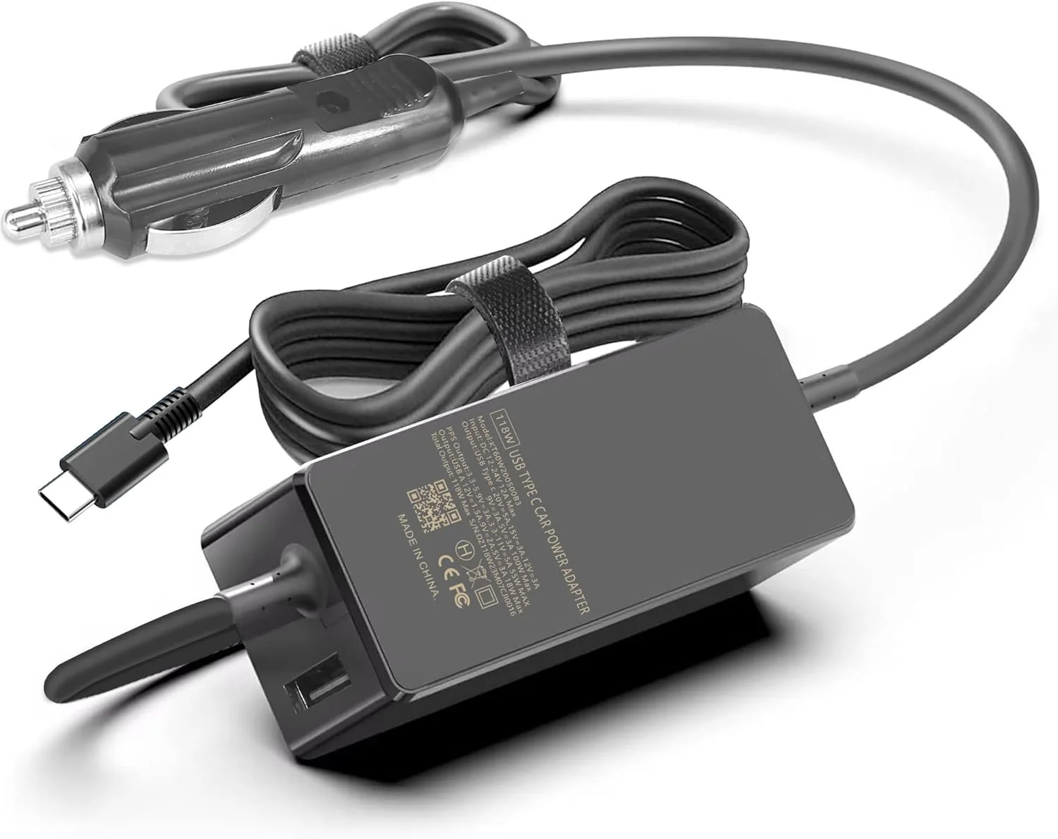 شارژر فندکی لپ تاپ 100 واتی USB C Fepprry برای Dell Latitude/Dell XPS، Lenovo Thinkpad/Yoga/IdeaPad، MacBook Pro/Air، HP Spectre/Elitebook، LG Gram، Samsung Acer Asus Chromebook، KT60W200325B3