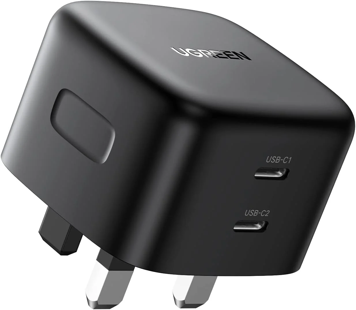 شارژر 65 واتی UGREEN Nexode Type C، آداپتور برق لپ تاپ 2 پورت تاشو GaN، دوشاخه شارژ سریع دیواری USB سازگار برای MacBook Air، HP، Dell، iPad Pro، iPhone 16، Galaxy S25 S24 Ultra