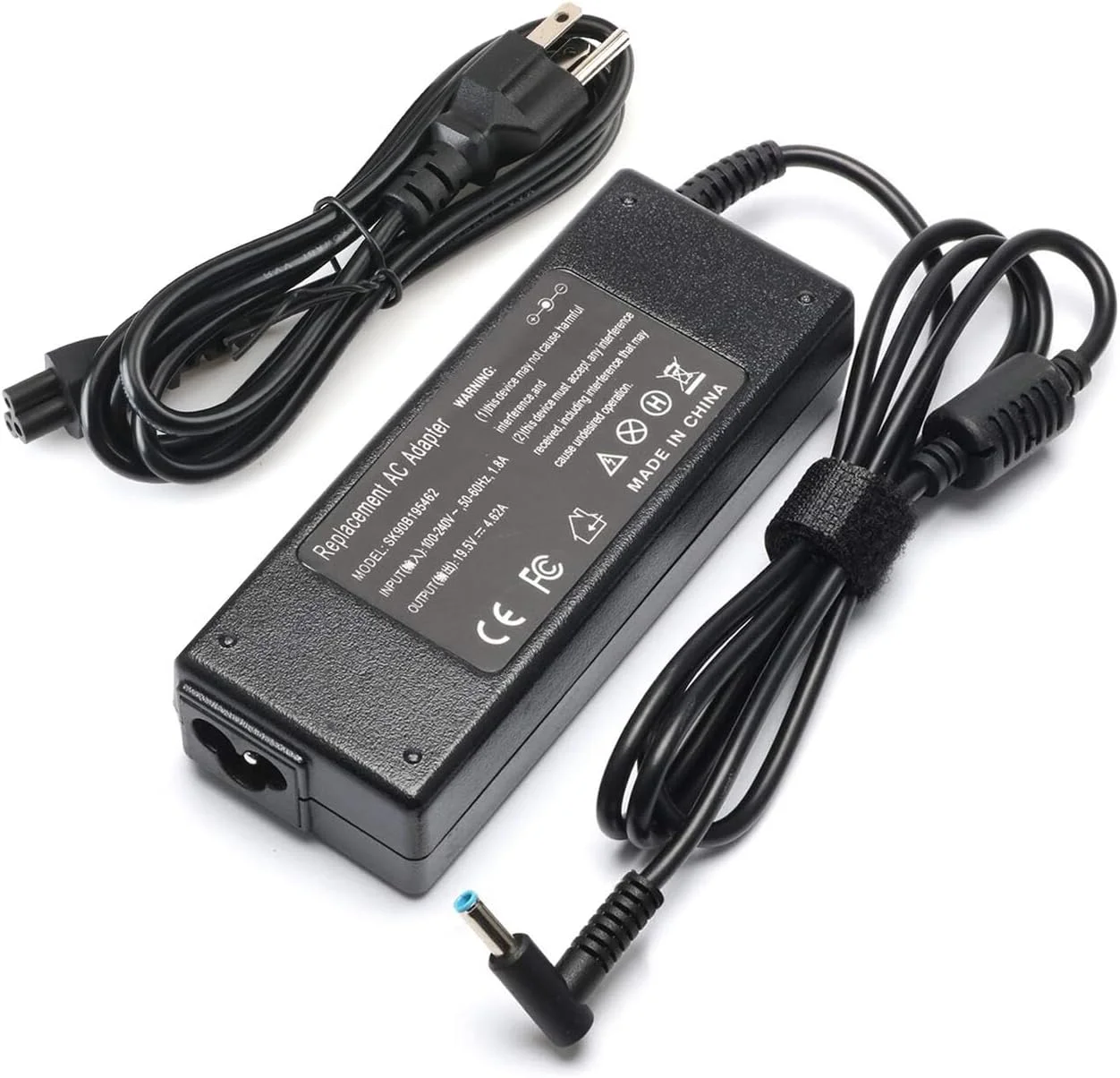 آداپتور AC شارژر لپ تاپ 90W 19.5V 4.62A برای HP 710412-001 740015-001 710413-001 710414-001 719309-001 721092-001 709986-003 Envy Touchsmart M6 M7 15-j 17-j HP Pavilion 11 14 15 17 سیم برق