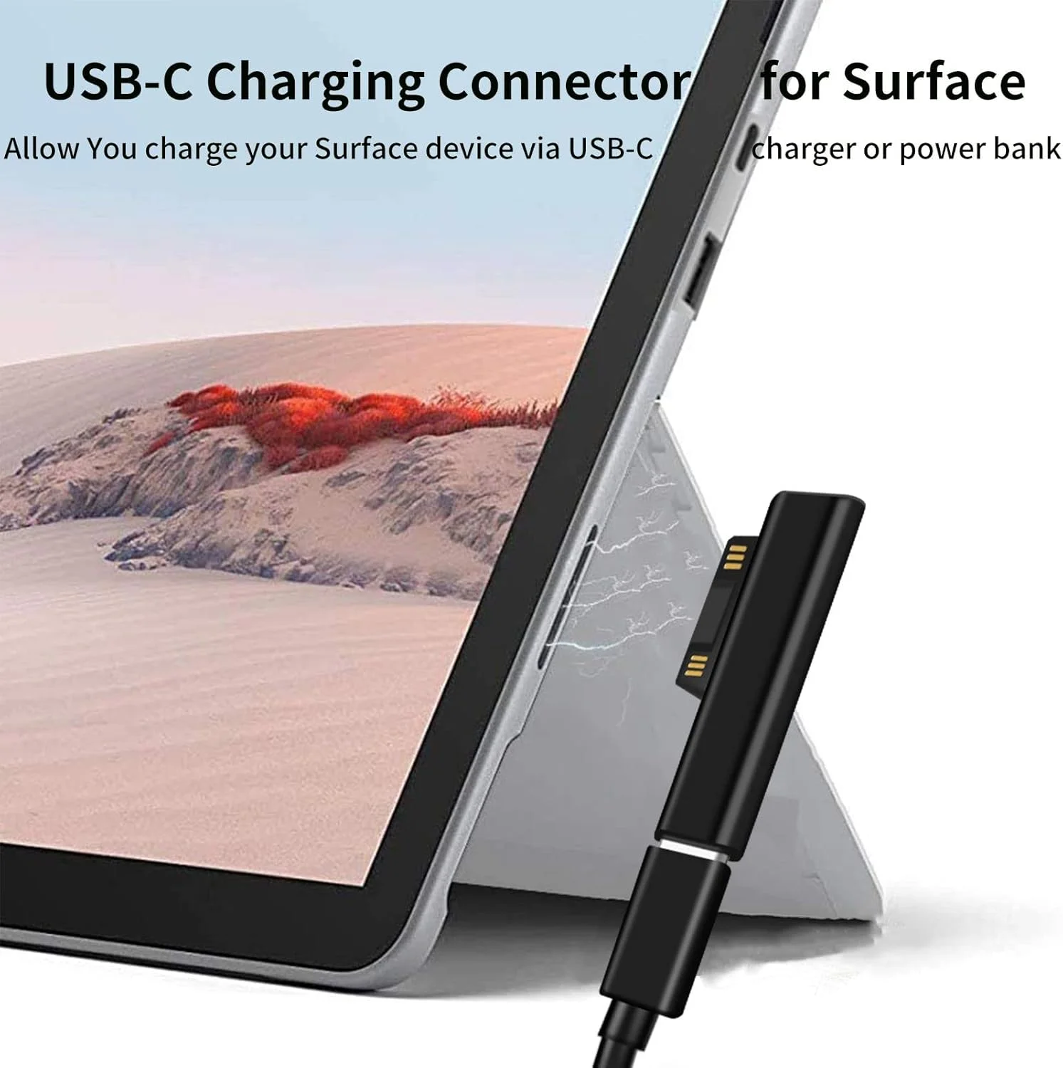 آداپتور شارژ Surface Connect به USB C Sisyphy (مشکی پایه، فقط کانکتور، 1 عدد)، سازگار با Microsoft Surface Pro 7/6/5/4/3 Go 1/2 Laptop 4/3/2/1، کار با منبع تغذیه 45W 15V3A USBC آداپتور شارژ Surface Connect به USB C Sisyphy (مشکی پایه، فقط کانکتور، 1 عدد)، سازگار با Microsoft Surface Pro 7/6/5/4/3 Go 1/2 Laptop 4/3/2/1، کار با منبع تغذیه 45W 15V3A USBC