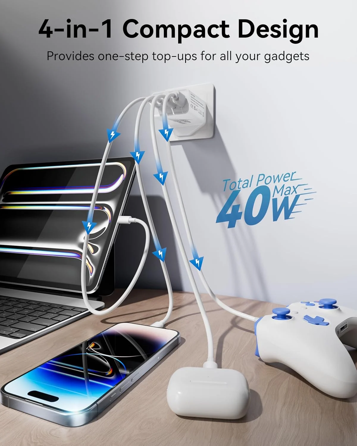 شارژر سریع USB C Aerostralia - بسته 2 عددی شارژر دیواری 40 واتی دوگانه USB C - آداپتور برق 4 پورت 20 واتی USB C با شارژر دوگانه PD USBC با کابل شارژ سریع C به C سازگار با iPhone، MacBook Air، لپ تاپ شارژر سریع USB C Aerostralia - بسته 2 عددی شارژر دیواری 40 واتی دوگانه USB C - آداپتور برق 4 پورت 20 واتی USB C با شارژر دوگانه PD USBC با کابل شارژ سریع C به C سازگار با iPhone، MacBook Air، لپ تاپ