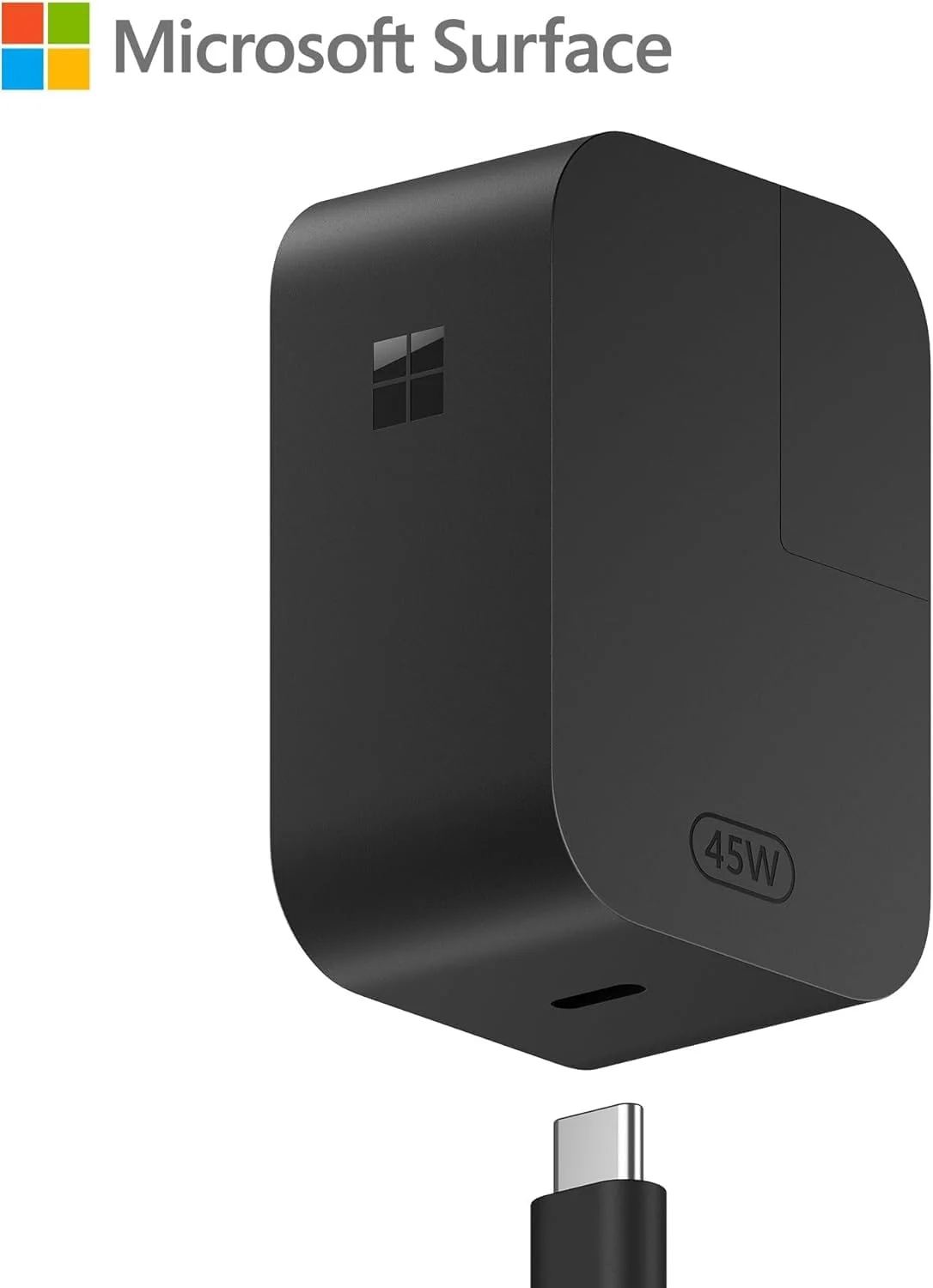 منبع تغذیه 45 واتی USB-C سرفیس - مشکی منبع تغذیه 45 واتی USB-C سرفیس - مشکی