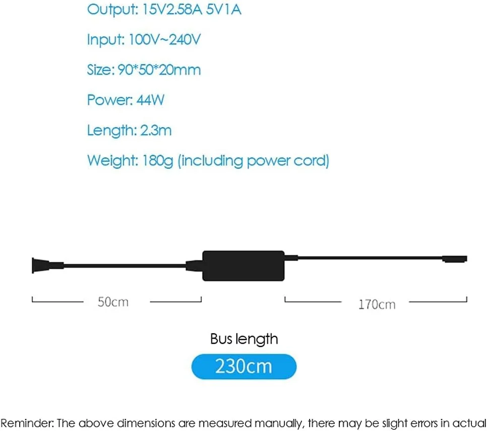شارژر سرفیس پرو Llamatec سازگار با Microsoft Surface Pro 3 4 5 6 7 8 9 X Surface Book 1 2 Surface Laptop 1 2 3 Surface Go 1 2 1769 1736 1800 شارژر لپ تاپ، SL195334