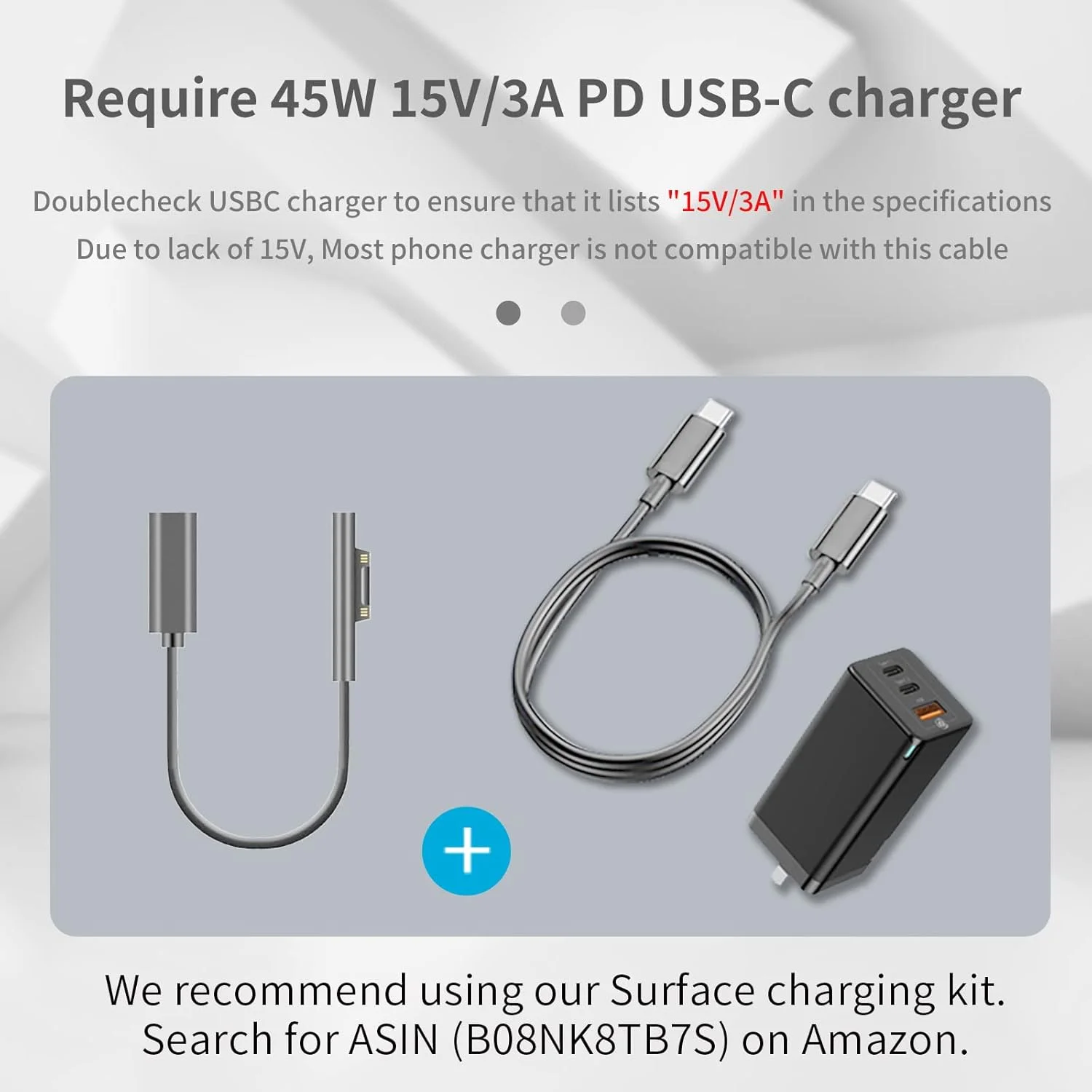 کابل شارژ سطحی به USB C سیسفی (USB-C مادگی، 20 سانتی متر)، سازگار با Microsoft Surface Pro 7/6/5/4/3 Go3/2/1 Laptop4/3/2/1، نیاز به شارژر USB-C 45W 15V/3A دارد کابل شارژ سطحی به USB C سیسفی (USB-C مادگی، 20 سانتی متر)، سازگار با Microsoft Surface Pro 7/6/5/4/3 Go3/2/1 Laptop4/3/2/1، نیاز به شارژر USB-C 45W 15V/3A دارد