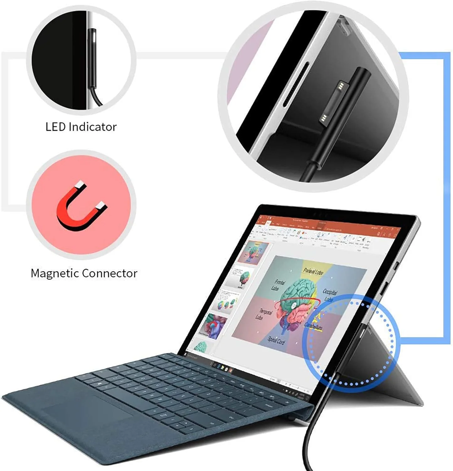 کابل شارژ سطحی به USB C سیسفی (USB-C مادگی، 20 سانتی متر)، سازگار با Microsoft Surface Pro 7/6/5/4/3 Go3/2/1 Laptop4/3/2/1، نیاز به شارژر USB-C 45W 15V/3A دارد کابل شارژ سطحی به USB C سیسفی (USB-C مادگی، 20 سانتی متر)، سازگار با Microsoft Surface Pro 7/6/5/4/3 Go3/2/1 Laptop4/3/2/1، نیاز به شارژر USB-C 45W 15V/3A دارد