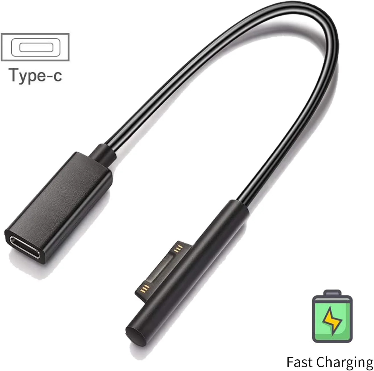 کابل شارژ سطحی به USB C سیسفی (USB-C مادگی، 20 سانتی متر)، سازگار با Microsoft Surface Pro 7/6/5/4/3 Go3/2/1 Laptop4/3/2/1، نیاز به شارژر USB-C 45W 15V/3A دارد کابل شارژ سطحی به USB C سیسفی (USB-C مادگی، 20 سانتی متر)، سازگار با Microsoft Surface Pro 7/6/5/4/3 Go3/2/1 Laptop4/3/2/1، نیاز به شارژر USB-C 45W 15V/3A دارد