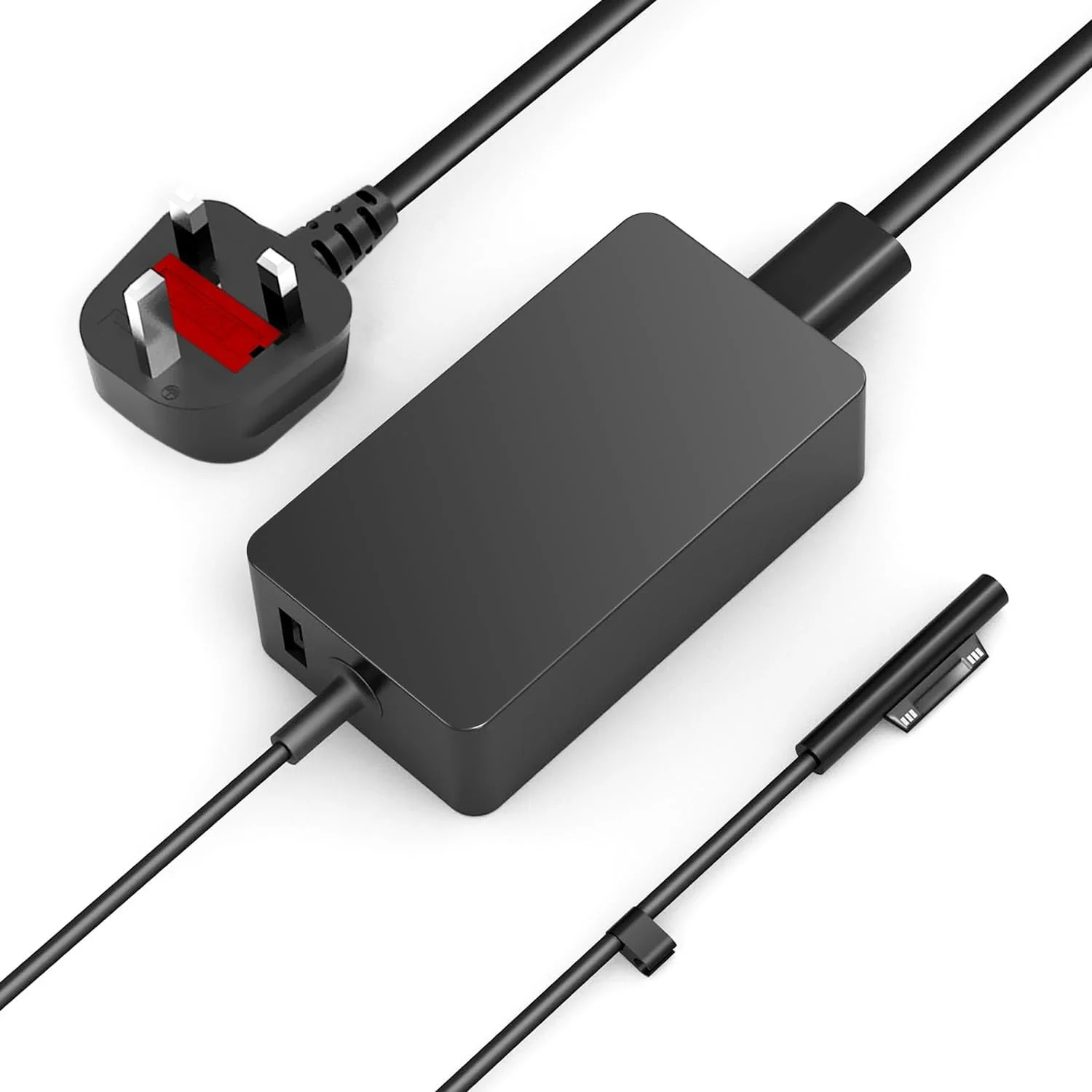 شارژر 44 واتی سرفیس پرو NATNO برای مایکروسافت سرفیس پرو 11 10 9 8 X 7 6 5 4 3، شارژر لپ تاپ با پورت شارژ USB، منبع تغذیه 15 ولت 2.58 آمپر