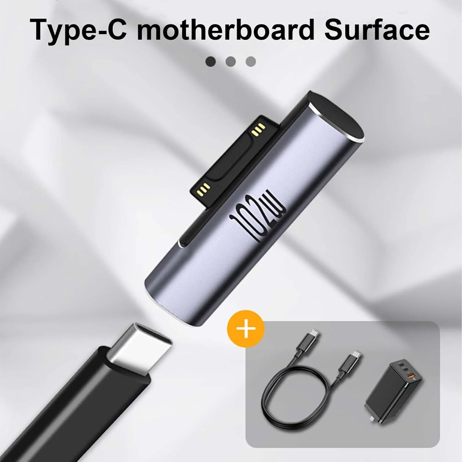 آداپتور تبدیل Microsoft Surface Connect به Type-C ماده Wisfunlly، کابل شارژر 120W PD 15V-3A/6.8A سازگار با Microsoft Surface Pro، Surface Book، Surface Laptop آداپتور تبدیل Microsoft Surface Connect به Type-C ماده Wisfunlly، کابل شارژر 120W PD 15V-3A/6.8A سازگار با Microsoft Surface Pro، Surface Book، Surface Laptop