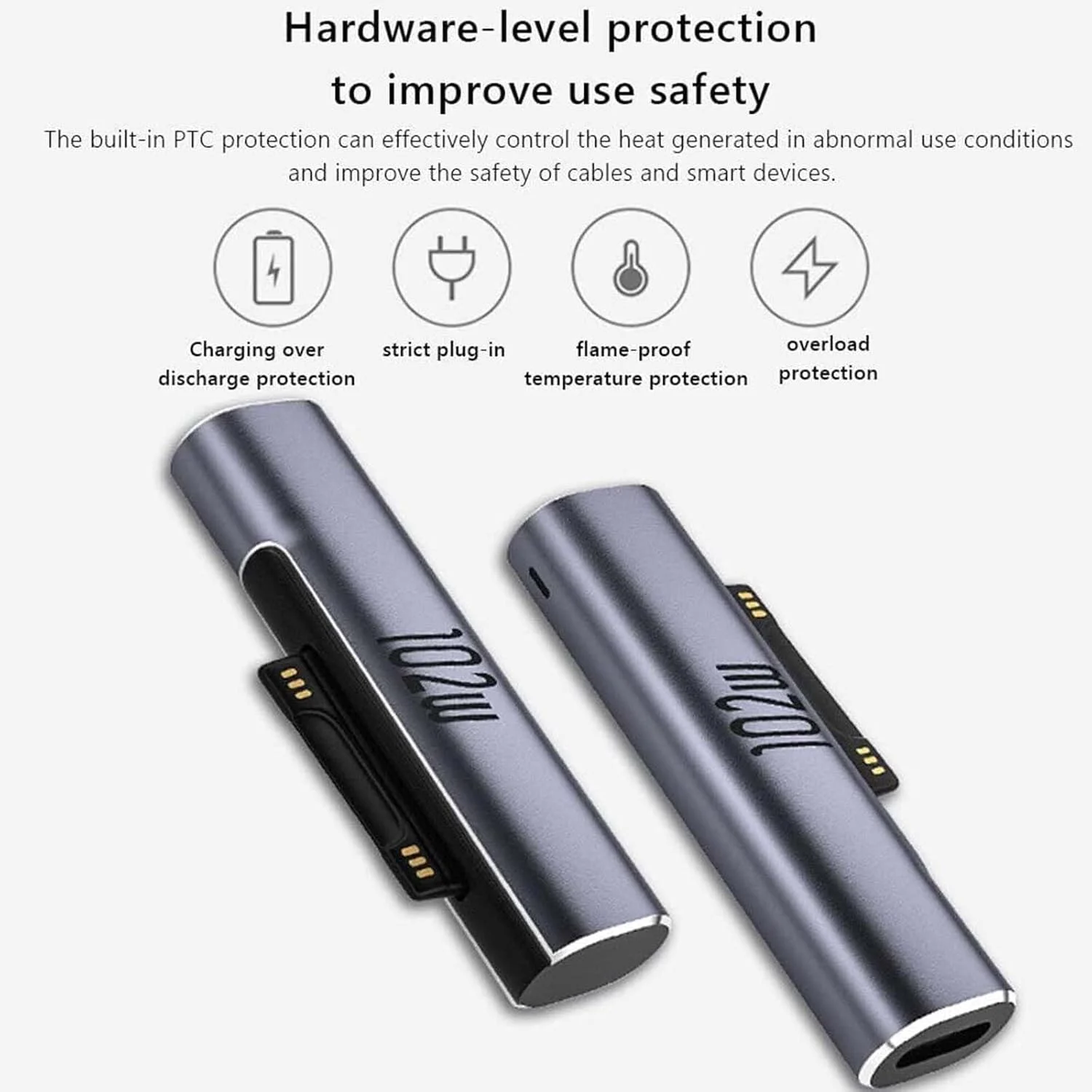 آداپتور تبدیل Microsoft Surface Connect به Type-C ماده Wisfunlly، کابل شارژر 120W PD 15V-3A/6.8A سازگار با Microsoft Surface Pro، Surface Book، Surface Laptop آداپتور تبدیل Microsoft Surface Connect به Type-C ماده Wisfunlly، کابل شارژر 120W PD 15V-3A/6.8A سازگار با Microsoft Surface Pro، Surface Book، Surface Laptop