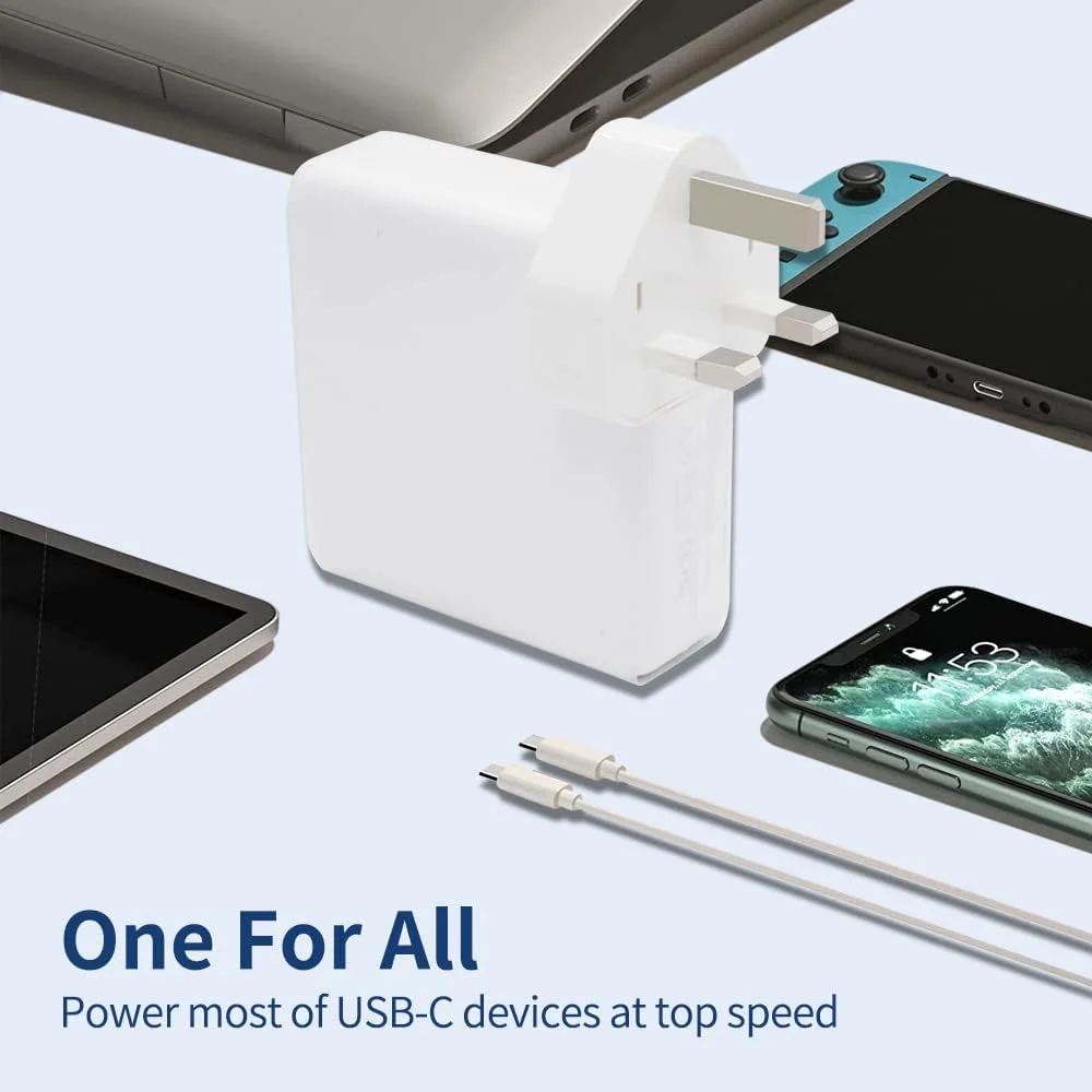 آداپتور شارژر لپ تاپ 61W/67W LZUMWS، 20V 3A USB C برای MacBook Pro 13/Air A1706 A1708 A1718، برای سوییچ، برای MacBook 12 اینچ، برای ADP-230EB T، برای Google Chromebook، برای iPad Pro 11 اینچ به همراه دستمال پولیش آداپتور شارژر لپ تاپ 61W/67W LZUMWS، 20V 3A USB C برای MacBook Pro 13/Air A1706 A1708 A1718، برای سوییچ، برای MacBook 12 اینچ، برای ADP-230EB T، برای Google Chromebook، برای iPad Pro 11 اینچ به همراه دستمال پولیش