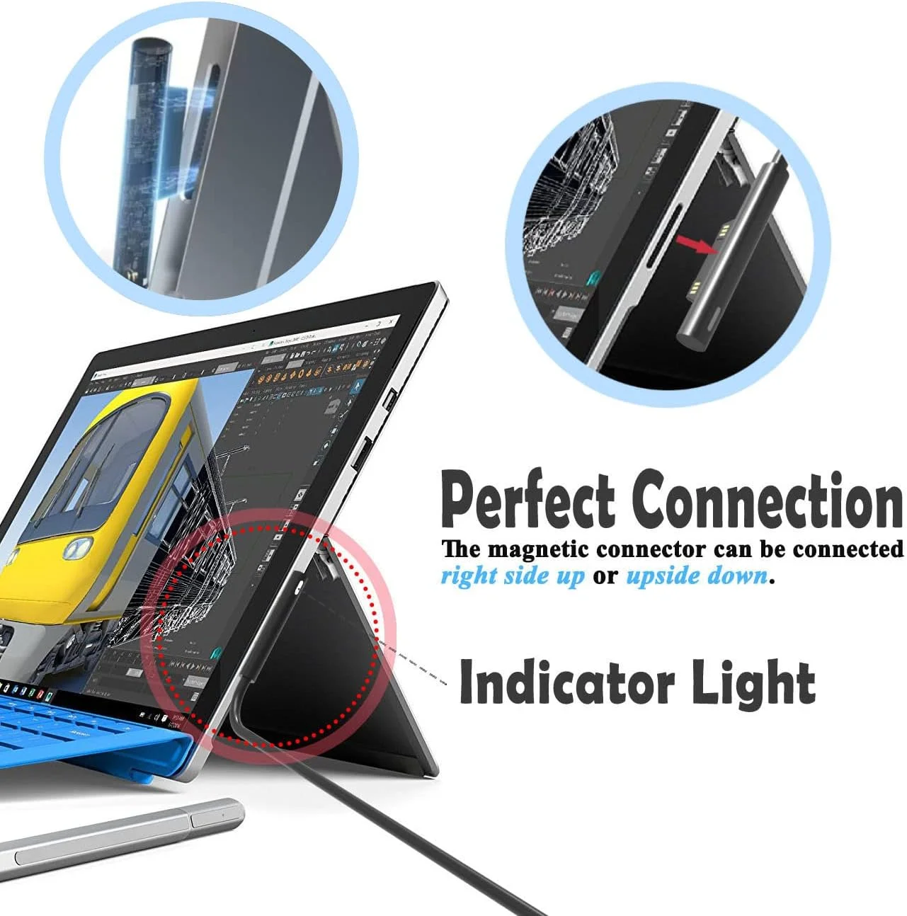 کابل شارژ KABCON Surface Connect به USB C برای Microsoft Surface Pro 7 6 5 4 3، Surface Go 3 2 1، Surface Laptop 4 3 2 1، سازگار با شارژر 45W 15V 3A USB-C (طول 1.5 متر و کیف مسافرتی) کابل شارژ KABCON Surface Connect به USB C برای Microsoft Surface Pro 7 6 5 4 3، Surface Go 3 2 1، Surface Laptop 4 3 2 1، سازگار با شارژر 45W 15V 3A USB-C (طول 1.5 متر و کیف مسافرتی)