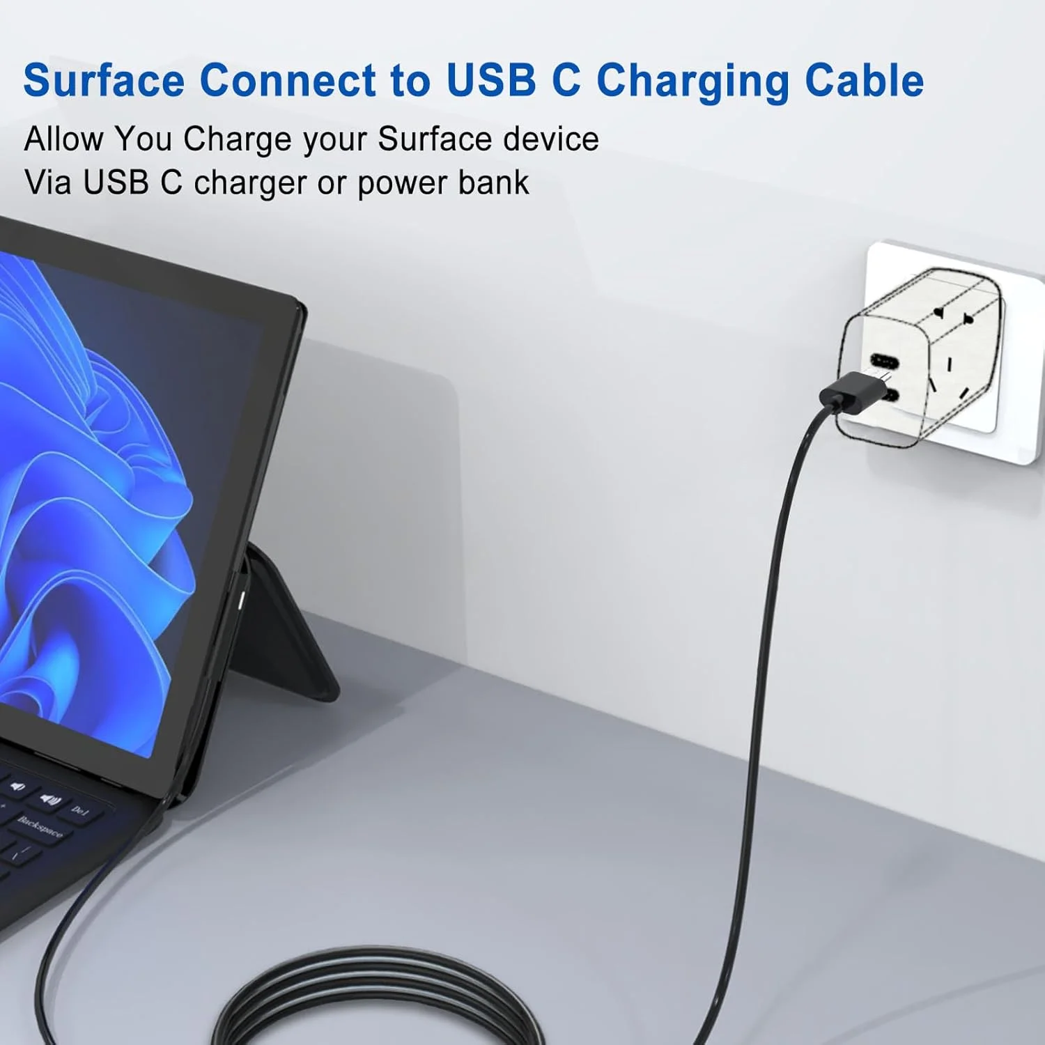کابل شارژ KABCON Surface Connect به USB C برای Microsoft Surface Pro 7 6 5 4 3، Surface Go 3 2 1، Surface Laptop 4 3 2 1، سازگار با شارژر 45W 15V 3A USB-C (طول 1.5 متر و کیف مسافرتی) کابل شارژ KABCON Surface Connect به USB C برای Microsoft Surface Pro 7 6 5 4 3، Surface Go 3 2 1، Surface Laptop 4 3 2 1، سازگار با شارژر 45W 15V 3A USB-C (طول 1.5 متر و کیف مسافرتی)