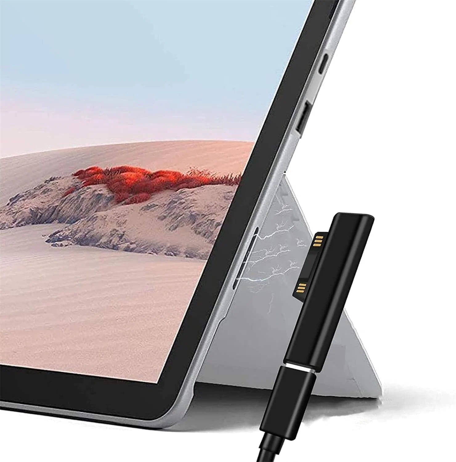 آداپتور شارژ 2 عددی Surface Connect به USB C، آداپتور مغناطیسی، کانکتور شارژ C مناسب برای Microsoft Surface Pro 3/4/5/6 Pro GO Laptop Book 1/2