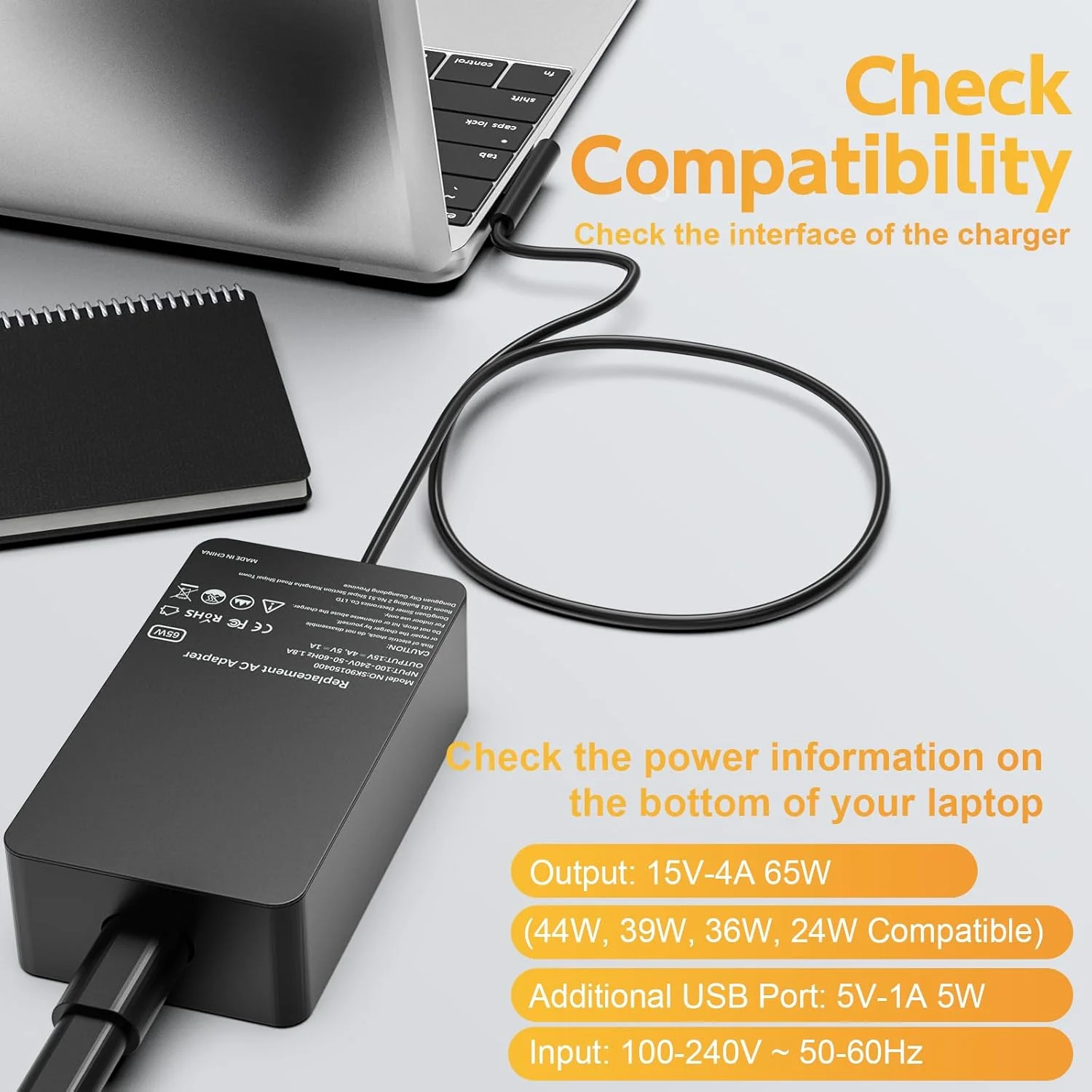 شارژر لپ تاپ آداپتور AC مدل LJO-EEIH 65W برای Microsoft Surface Pro 3 Pro 4 Pro 5 Pro 6 Surface Go Surface Book شارژر قابل حمل منبع تغذیه شارژر لپ تاپ آداپتور AC مدل LJO-EEIH 65W برای Microsoft Surface Pro 3 Pro 4 Pro 5 Pro 6 Surface Go Surface Book شارژر قابل حمل منبع تغذیه
