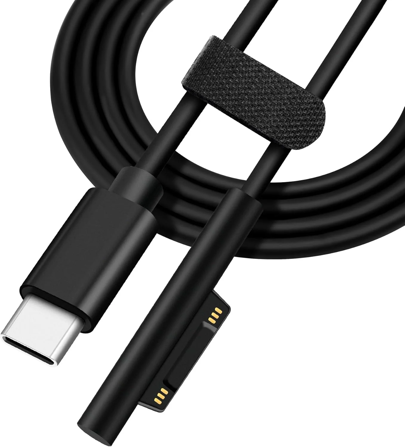 کابل شارژ مغناطیسی USB-C نر به Surface آییین، پشتیبانی از PD تا 45 وات (15V/3A) شارژ سریع، سازگار با Microsoft Surface Pro 7/6/5/4/3 Go/Book Surface Laptop 4/3/2، 1.5 متر