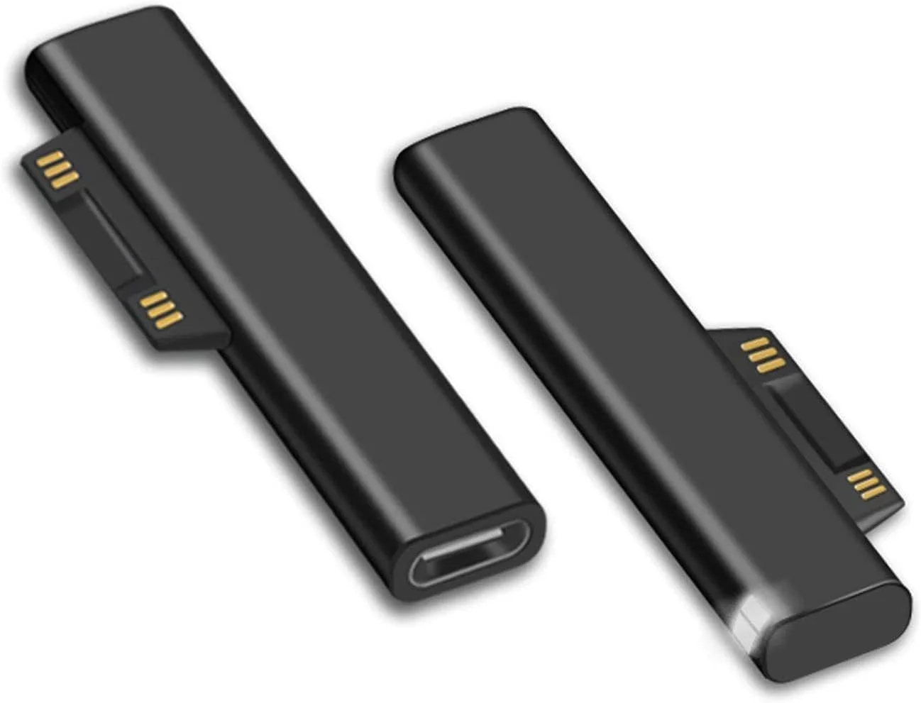 تبدیل اتصال سرفیس به USB C شارژ ELECDON، سازگار با Microsoft Surface Pro 7/6/5/4/3 Go 1/2 Surface Laptop 4/3/2/1، کار با منبع تغذیه 45W 15V3A USBC و کابل 3A USB-C (2 عدد)