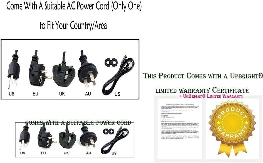آداپتور Upbright 24V AC/DC سازگار با فرمان های بازی Logitech G25 G27 G29 G920 190211-0010 G940 PS3 Xbox 360 آداپتور Upbright 24V AC/DC سازگار با فرمان های بازی Logitech G25 G27 G29 G920 190211-0010 G940 PS3 Xbox 360