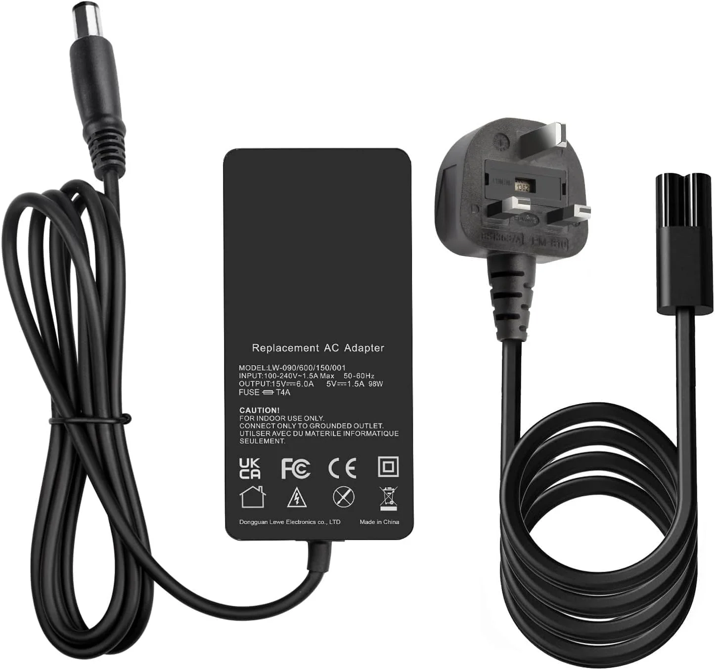 آداپتور شارژر لپ تاپ 15V 6A 90W سازگار با داک استیشن مایکروسافت Surface Pro 4 Surface Book 1661 1749 TG-TECH