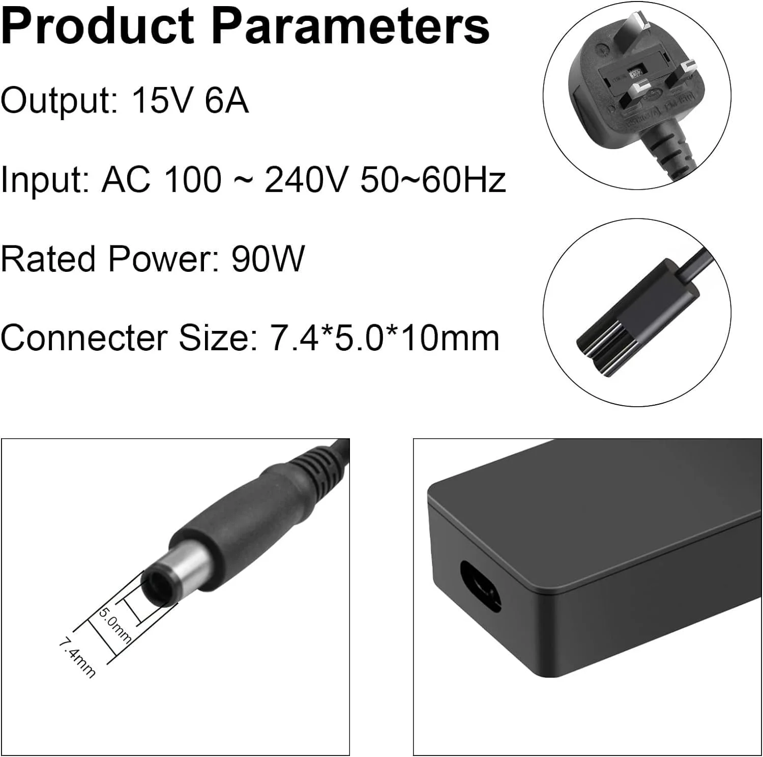 آداپتور شارژر لپ تاپ 15V 6A 90W سازگار با داک استیشن مایکروسافت Surface Pro 4 Surface Book 1661 1749 TG-TECH آداپتور شارژر لپ تاپ 15V 6A 90W سازگار با داک استیشن مایکروسافت Surface Pro 4 Surface Book 1661 1749 TG-TECH