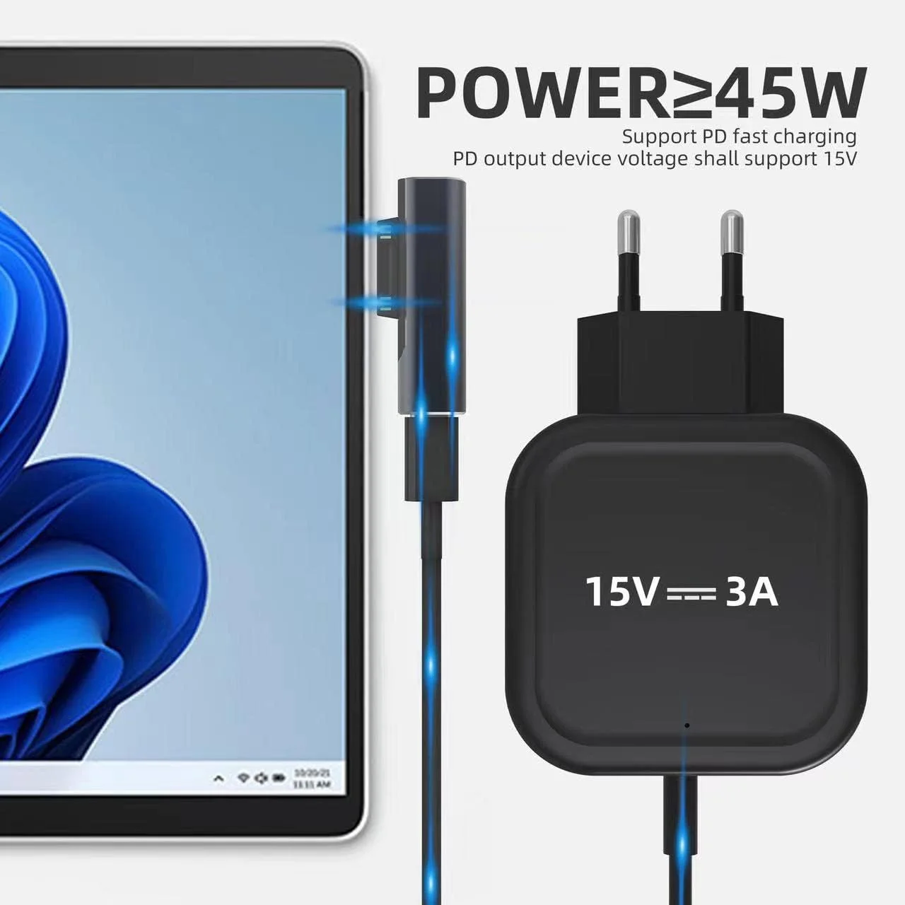 آداپتور شارژ کانکتور سرفیس به USB-C هیهیبی، DC15V 102W Type C مادگی به سرفیس نری برای مایکروسافت پرو 7/6/5/4، سرفیس لپتاپ 3/2/1، سرفیس گو، سرفیس بوک آداپتور شارژ کانکتور سرفیس به USB-C هیهیبی، DC15V 102W Type C مادگی به سرفیس نری برای مایکروسافت پرو 7/6/5/4، سرفیس لپتاپ 3/2/1، سرفیس گو، سرفیس بوک
