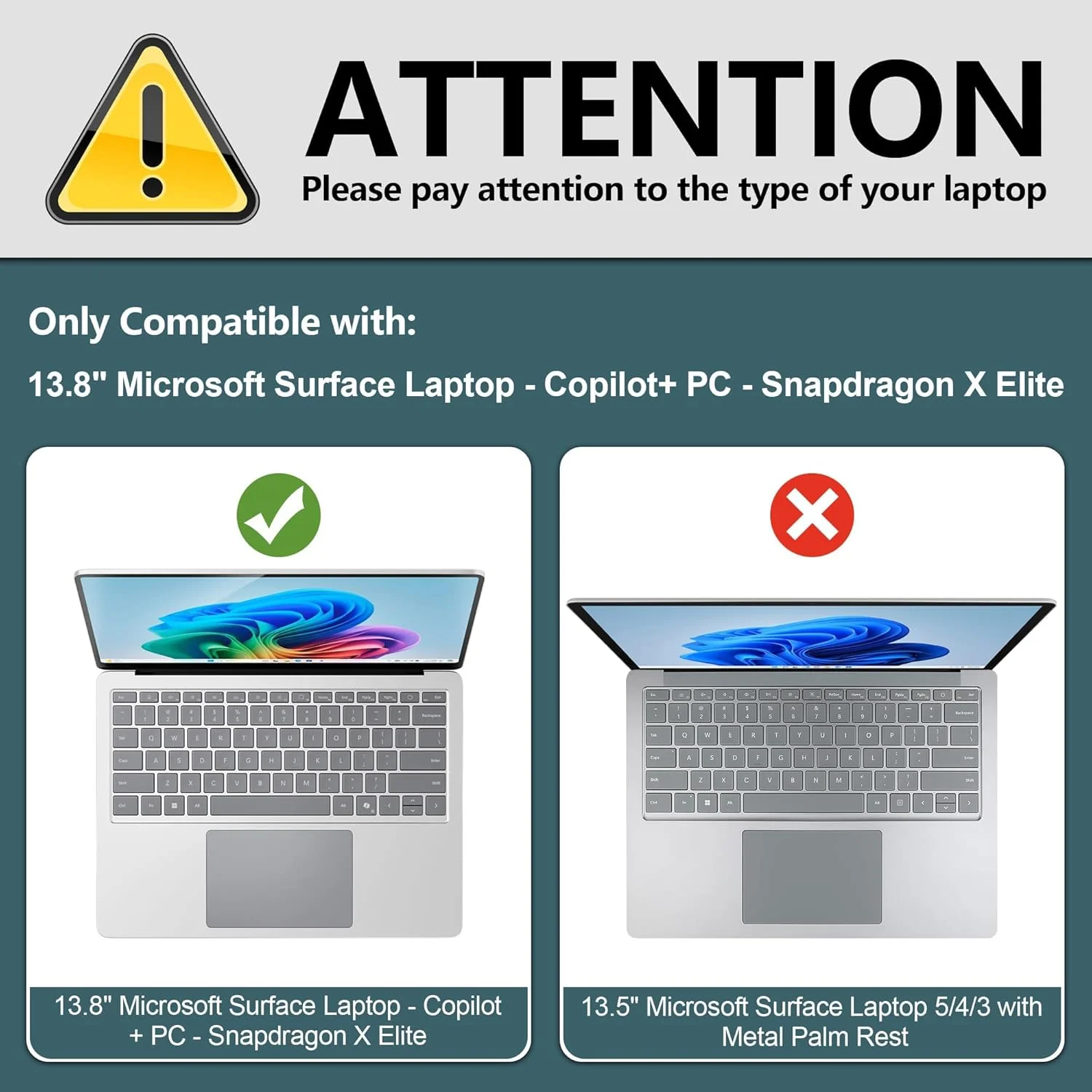 قاب محافظ سخت eWINNER سازگار با لپ تاپ Microsoft Surface 7 13.8 اینچی مدل 2036 (2024) - کاور پلاستیکی سخت محافظ لپ تاپ 13.8 اینچی (شفاف) قاب محافظ سخت eWINNER سازگار با لپ تاپ Microsoft Surface 7 13.8 اینچی مدل 2036 (2024) - کاور پلاستیکی سخت محافظ لپ تاپ 13.8 اینچی (شفاف)