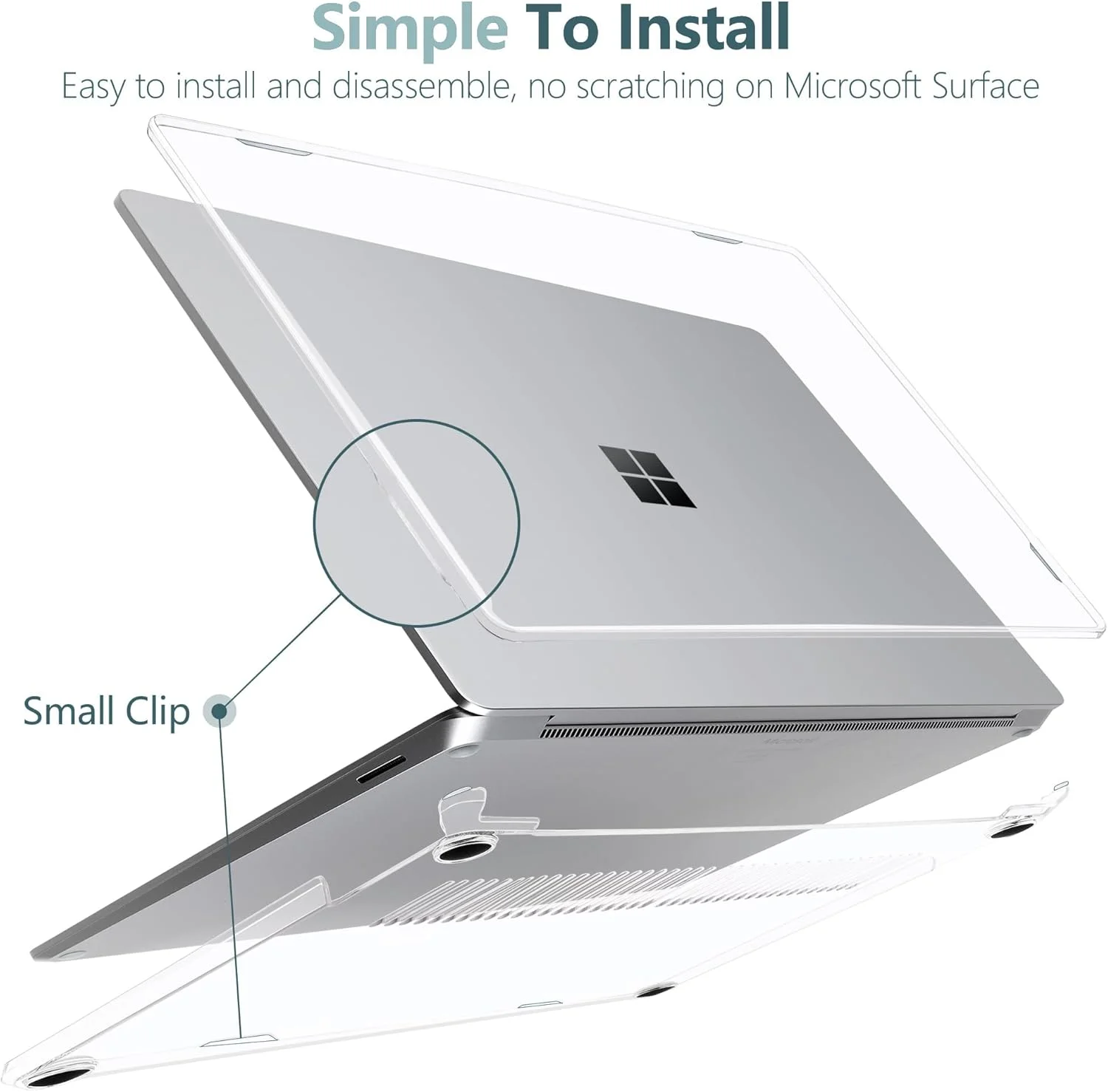 قاب محافظ سخت eWINNER سازگار با لپ تاپ Microsoft Surface 7 13.8 اینچی مدل 2036 (2024) - کاور پلاستیکی سخت محافظ لپ تاپ 13.8 اینچی (شفاف) قاب محافظ سخت eWINNER سازگار با لپ تاپ Microsoft Surface 7 13.8 اینچی مدل 2036 (2024) - کاور پلاستیکی سخت محافظ لپ تاپ 13.8 اینچی (شفاف)