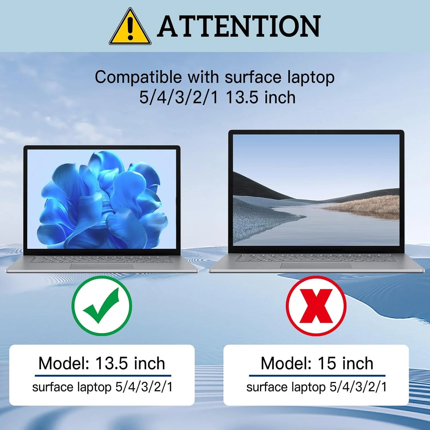 محافظ صفحه نمایش فیلم PET دو عددی eWINNER برای لپ تاپ 13.5 اینچی Microsoft Surface Laptop 6/Laptop5/Laptop4/Laptop3/Laptop2، مقاوم در برابر خراش فوق العاده شفاف (فیلم PET، 13.5 اینچ)